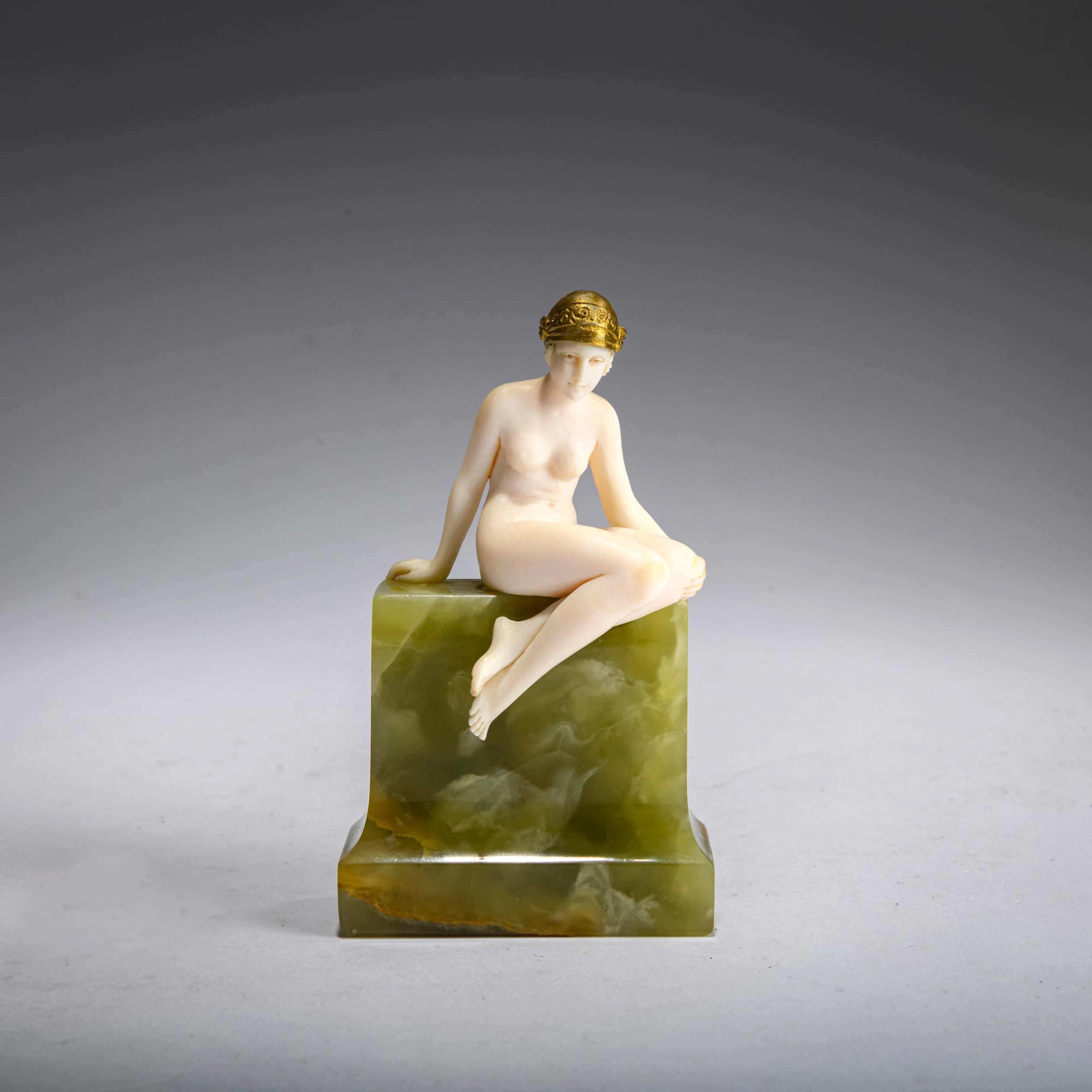 Ferdinand Preiss Elfenbeinfigur 'Reflexion', um 1922