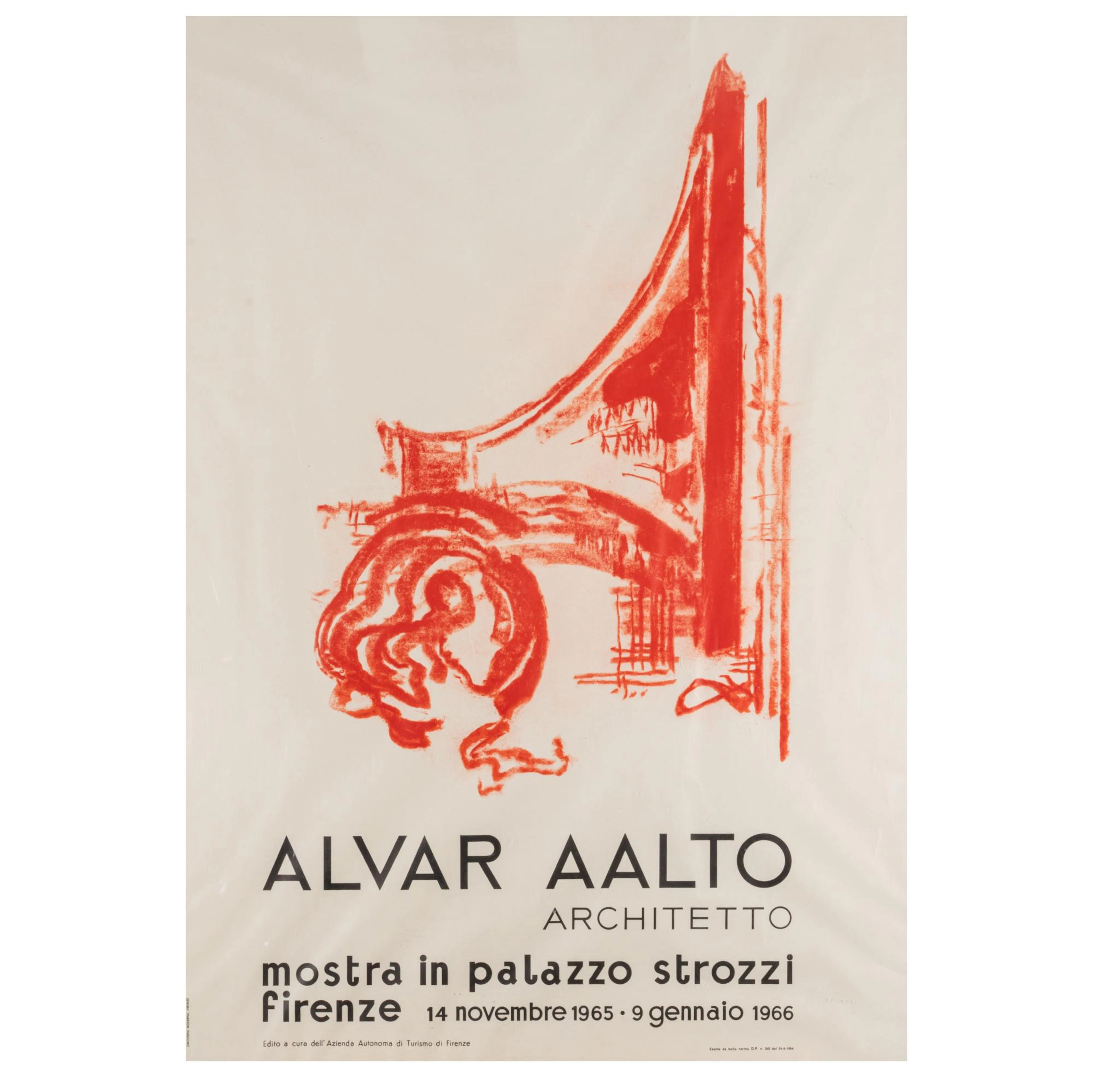 Alvar Aalto Ausstellungsplakat 'L'opera di Alvar Aalto', 1965 (Entwurf)