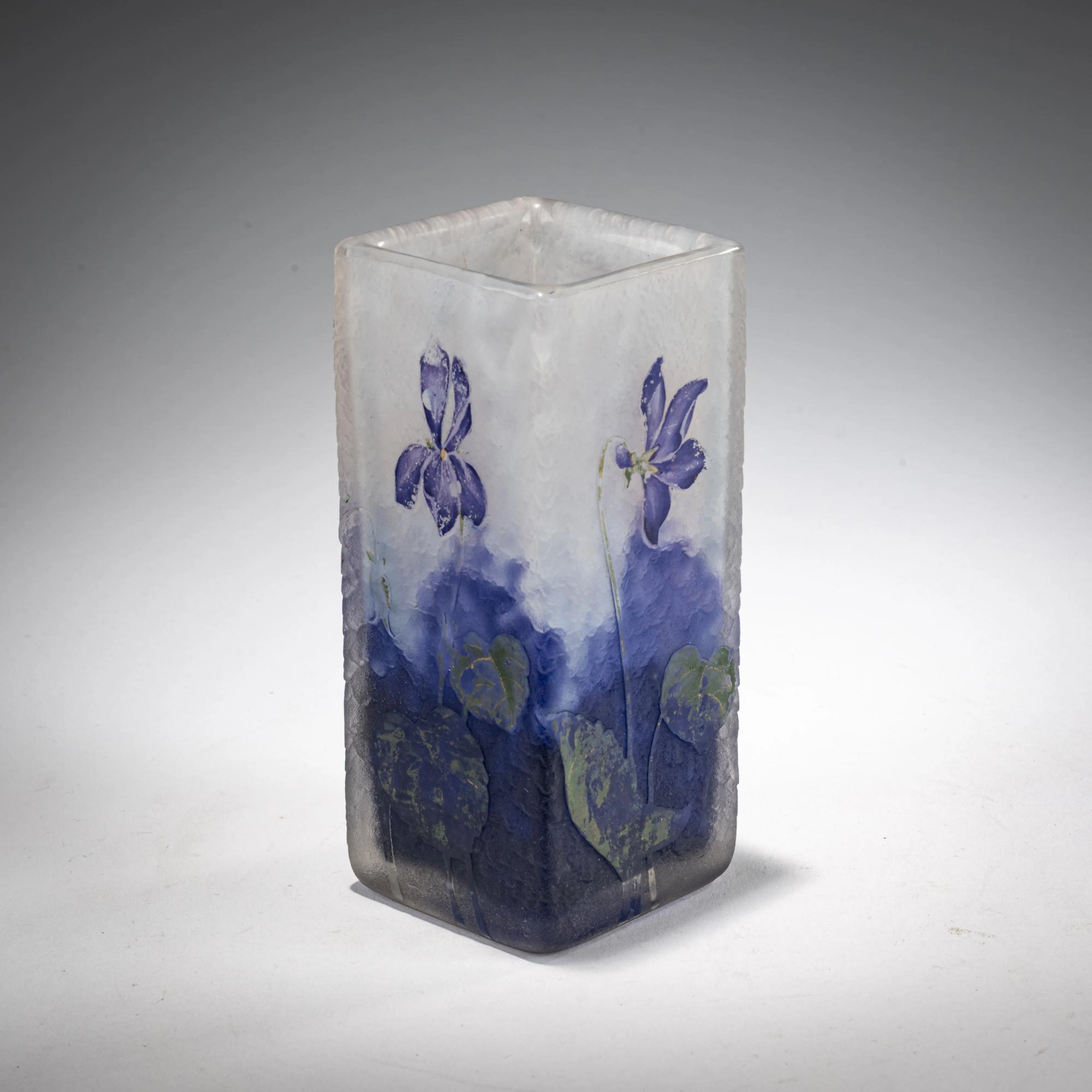 Daum Frères, Nancy Vase 'Violettes', 1905-10