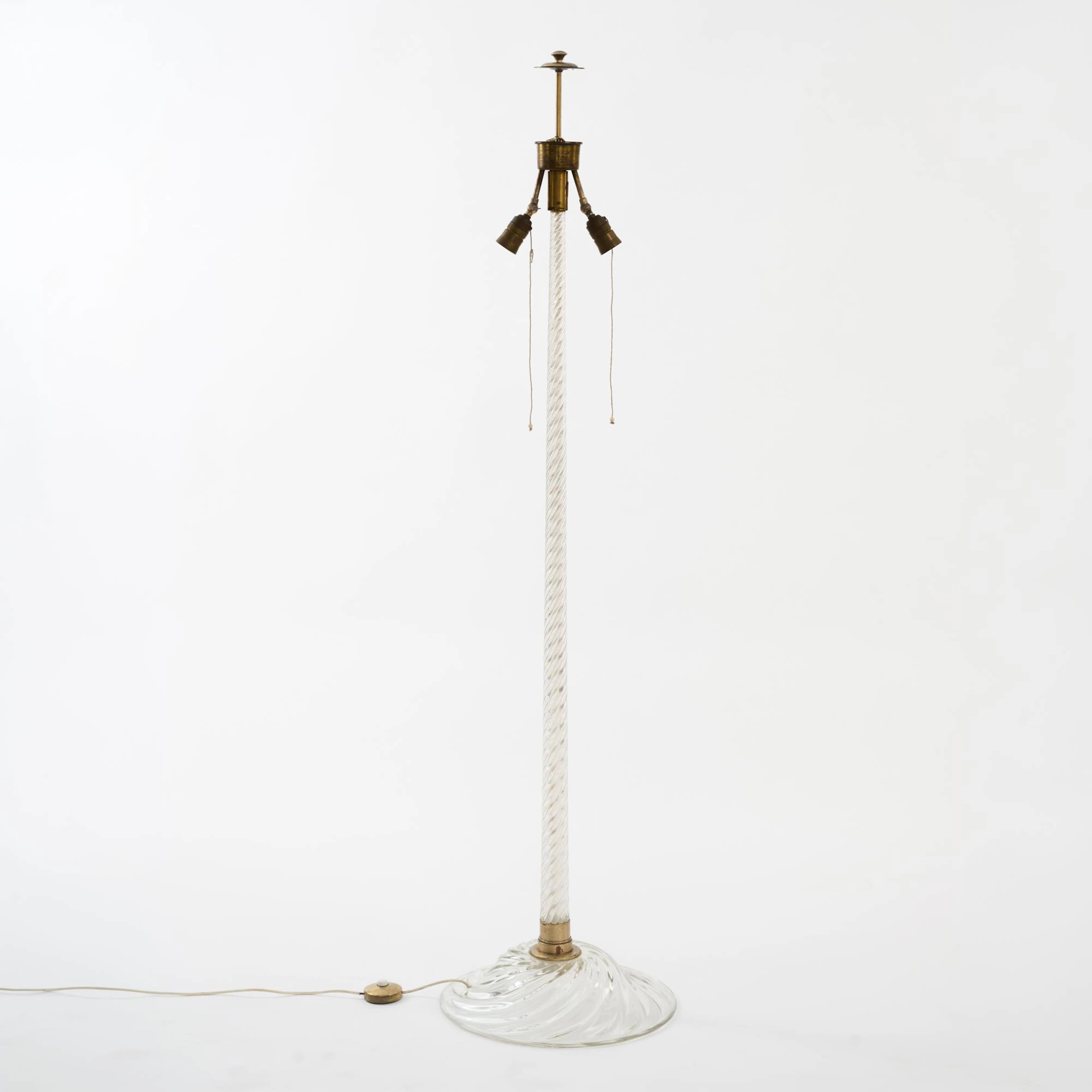 Paolo Venini Stehleuchte 'Cordonato', um 1935