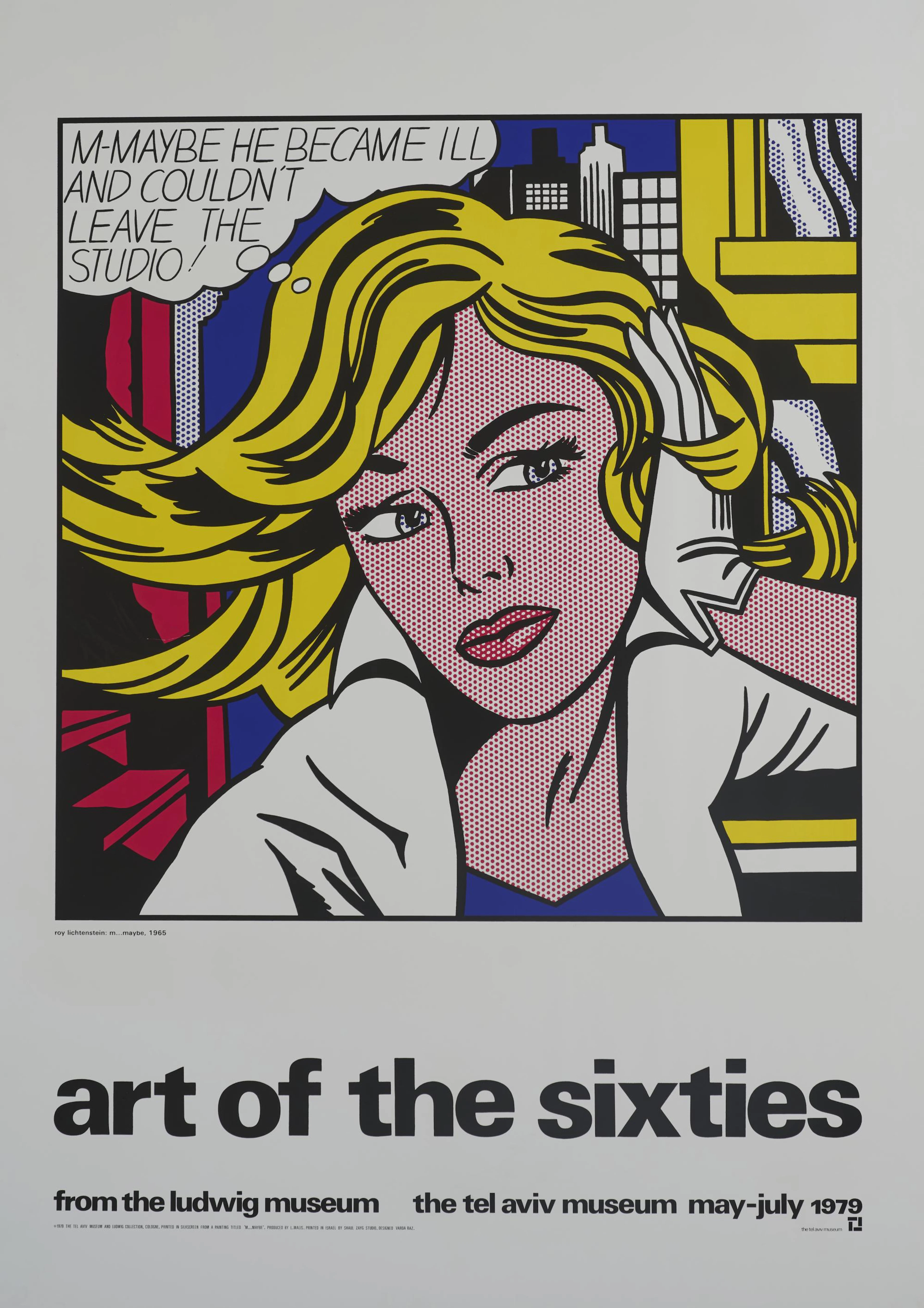 Roy Lichtenstein (1923 New York - 1997 ebenda) Ausstellungsplakat