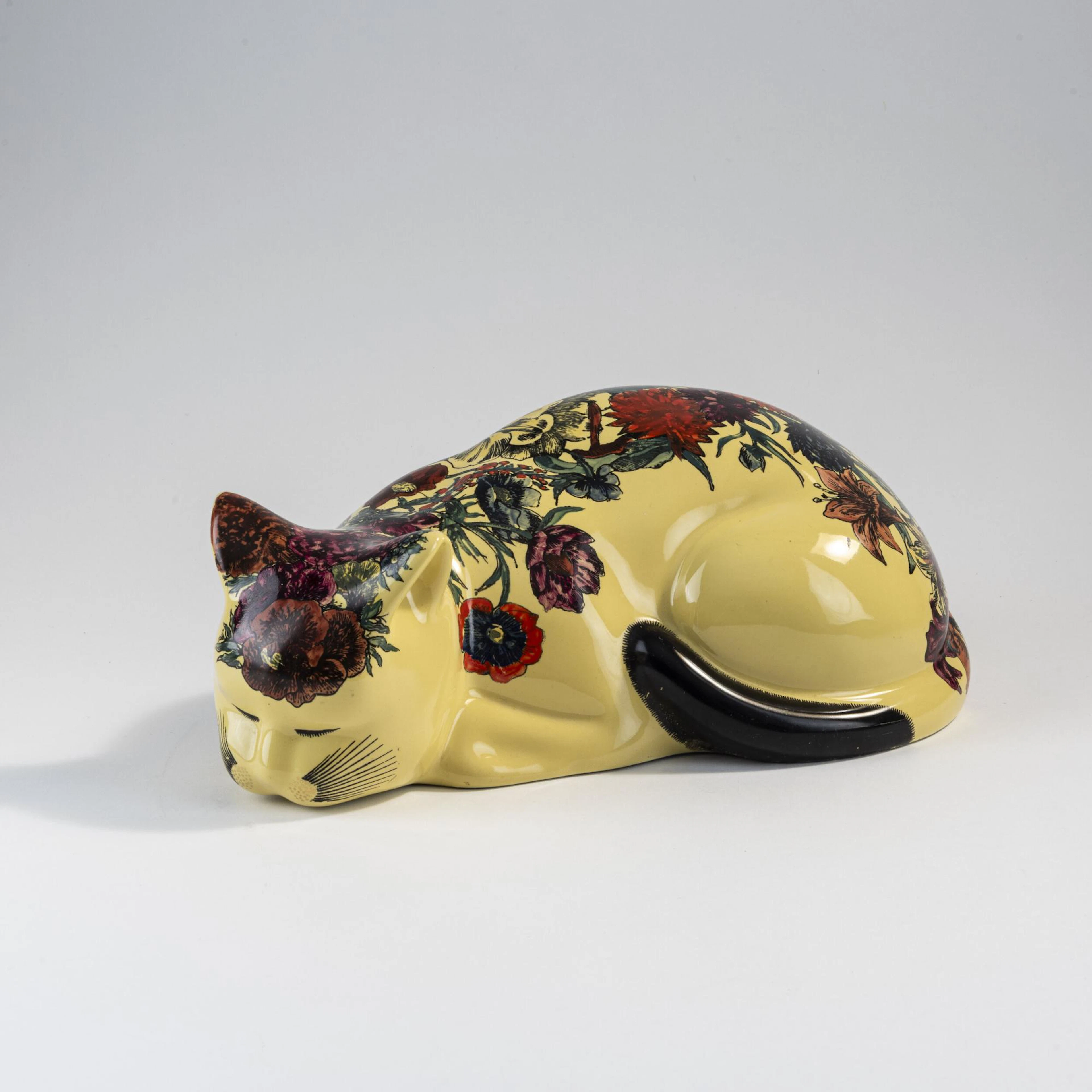 Piero Fornasetti Katze 'Gatto accovacciati', 1960er Jahre (Entwurf)