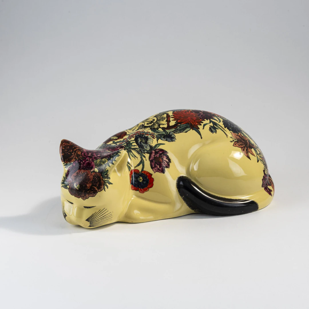 Piero Fornasetti Katze 'Gatto accovacciati', 1960er Jahre (Entwurf)