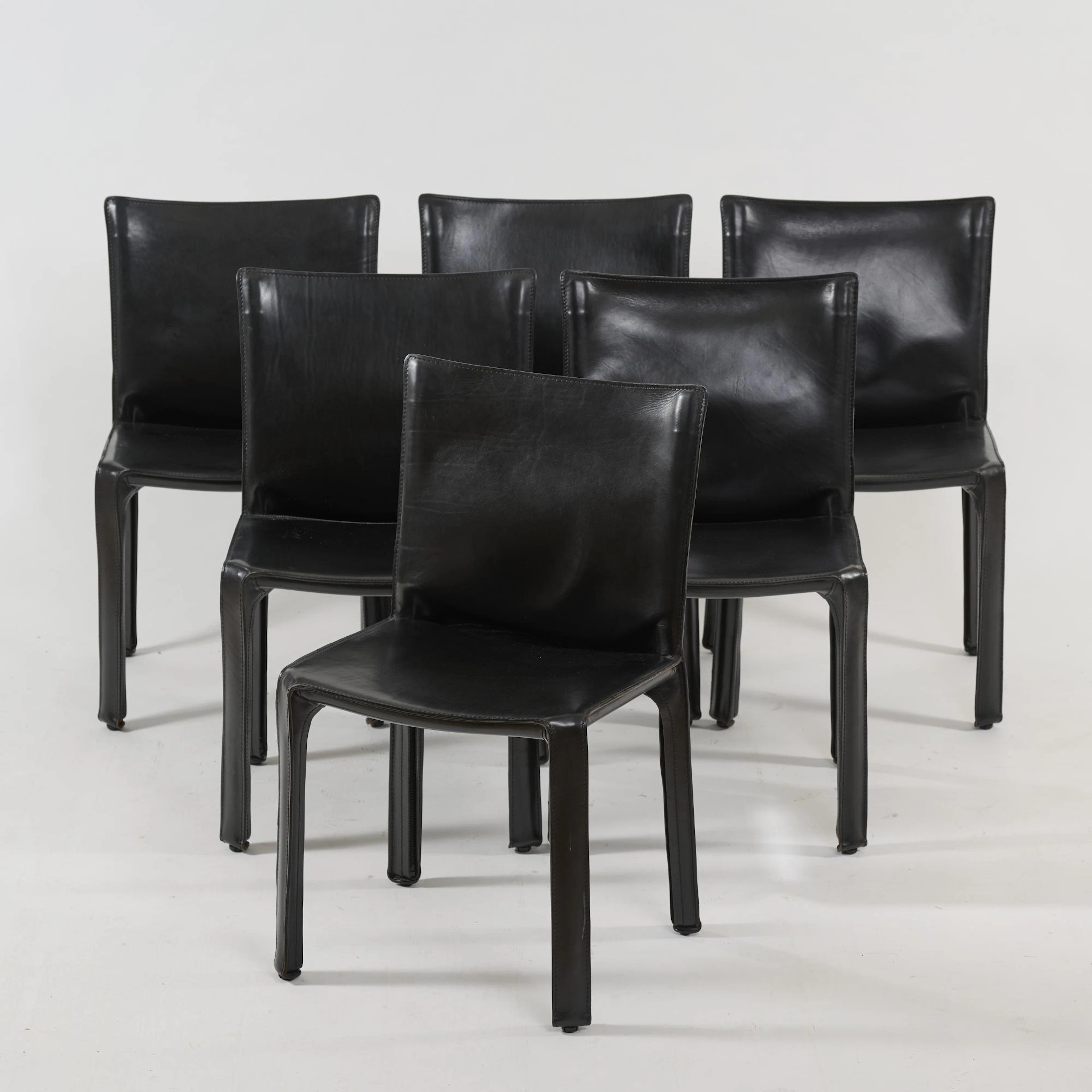Mario Bellini Sechs Stühle 'Cab 412', 1977 (Entwurf)