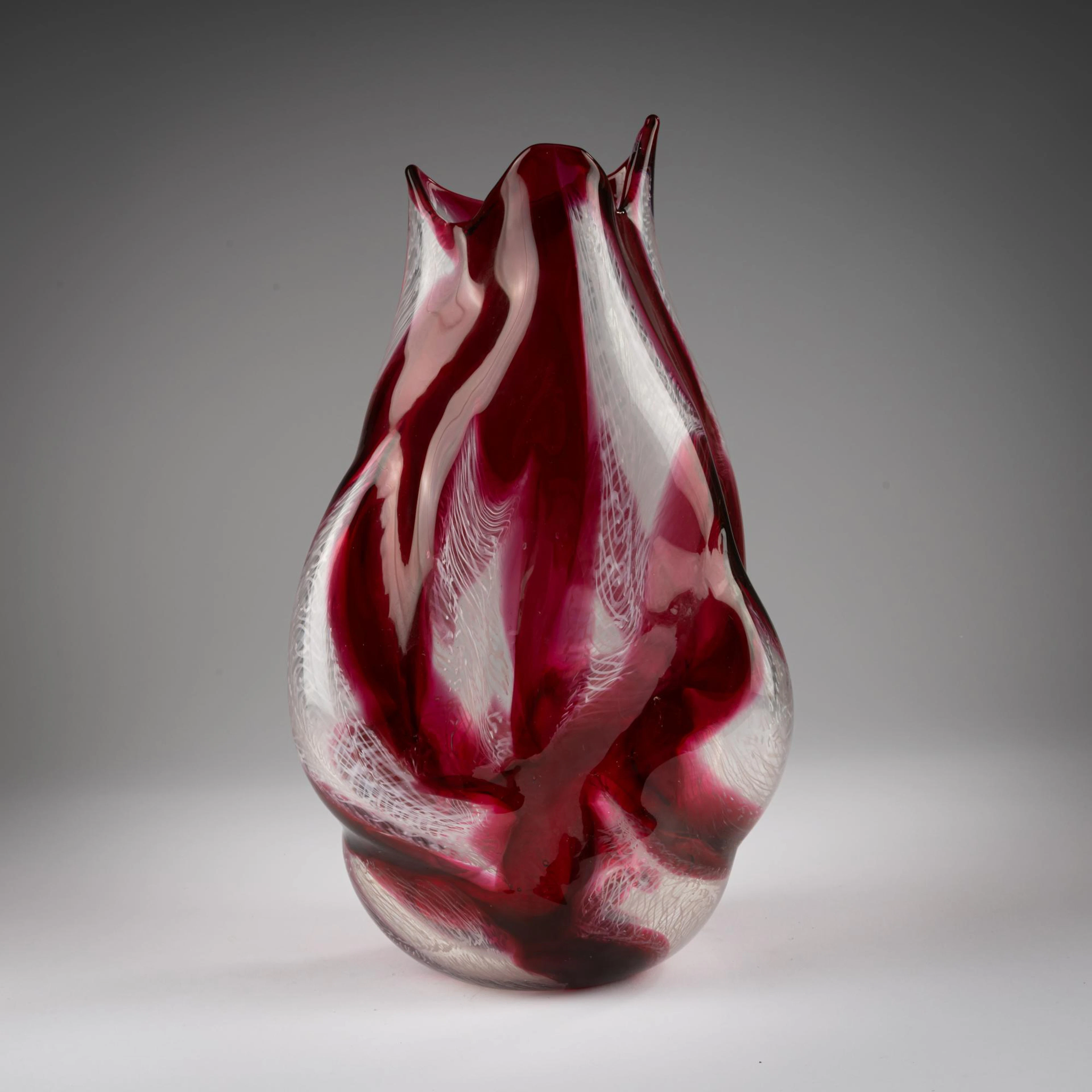 Archimede Seguso Vase 'Merletto irregolare', 1953
