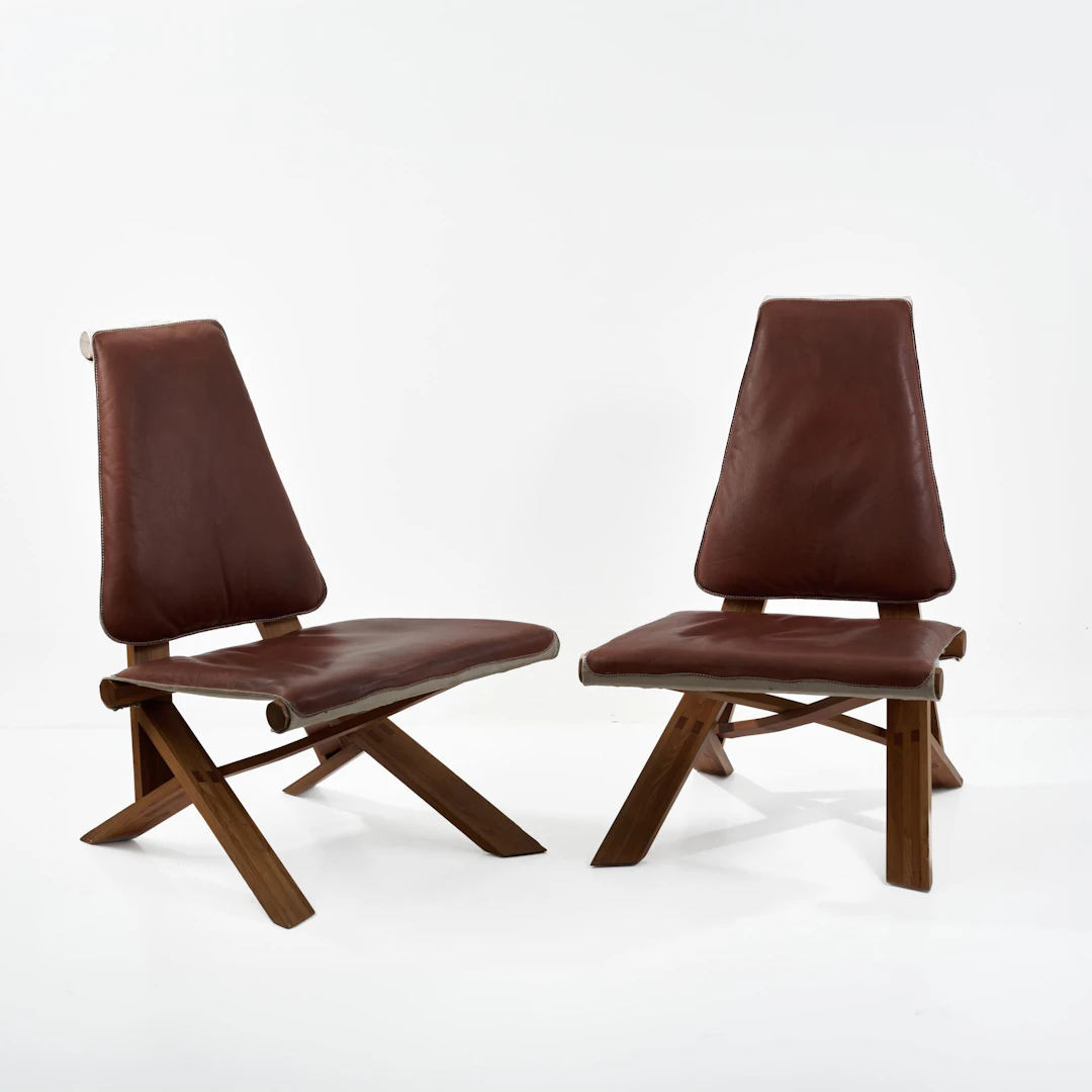 Pierre Chapo Zwei Klappsessel 'Dromadaire' - 'S 46', 1979 (Entwurf)