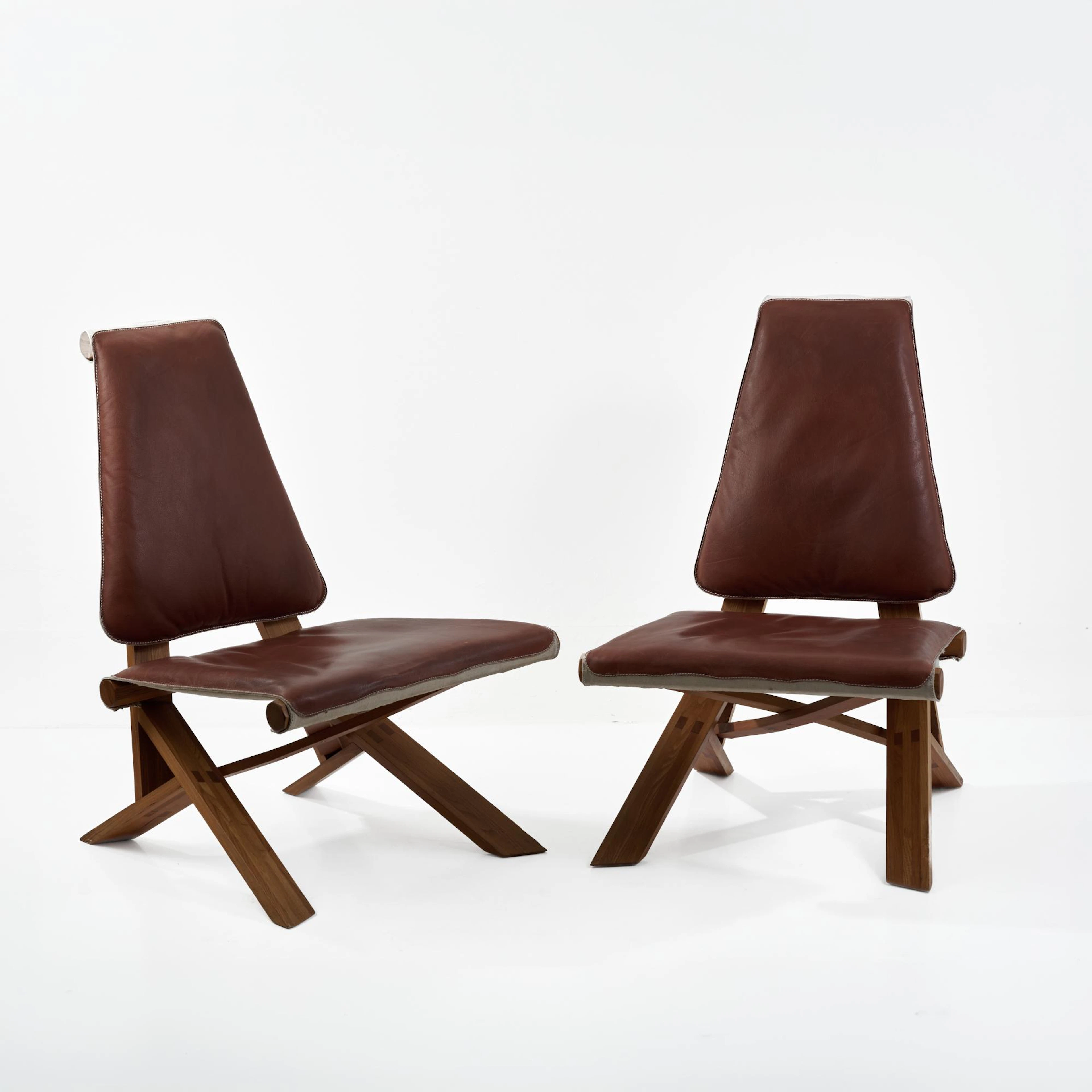 Pierre Chapo Zwei Klappsessel 'Dromadaire' - 'S 46', 1979 (Entwurf)