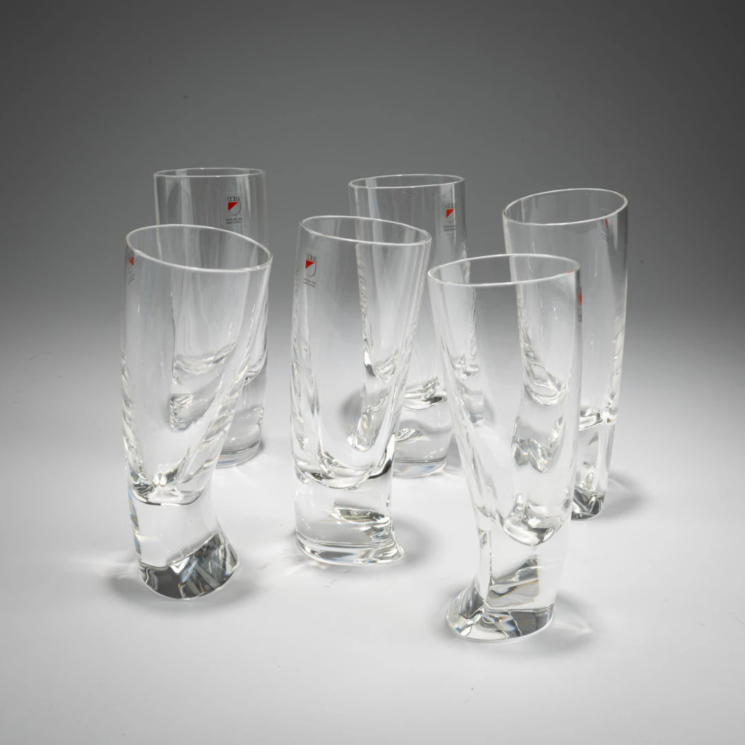 Angelo Mangiarotti Sechs Whiskygläser aus der Serie 'Touch Glass'