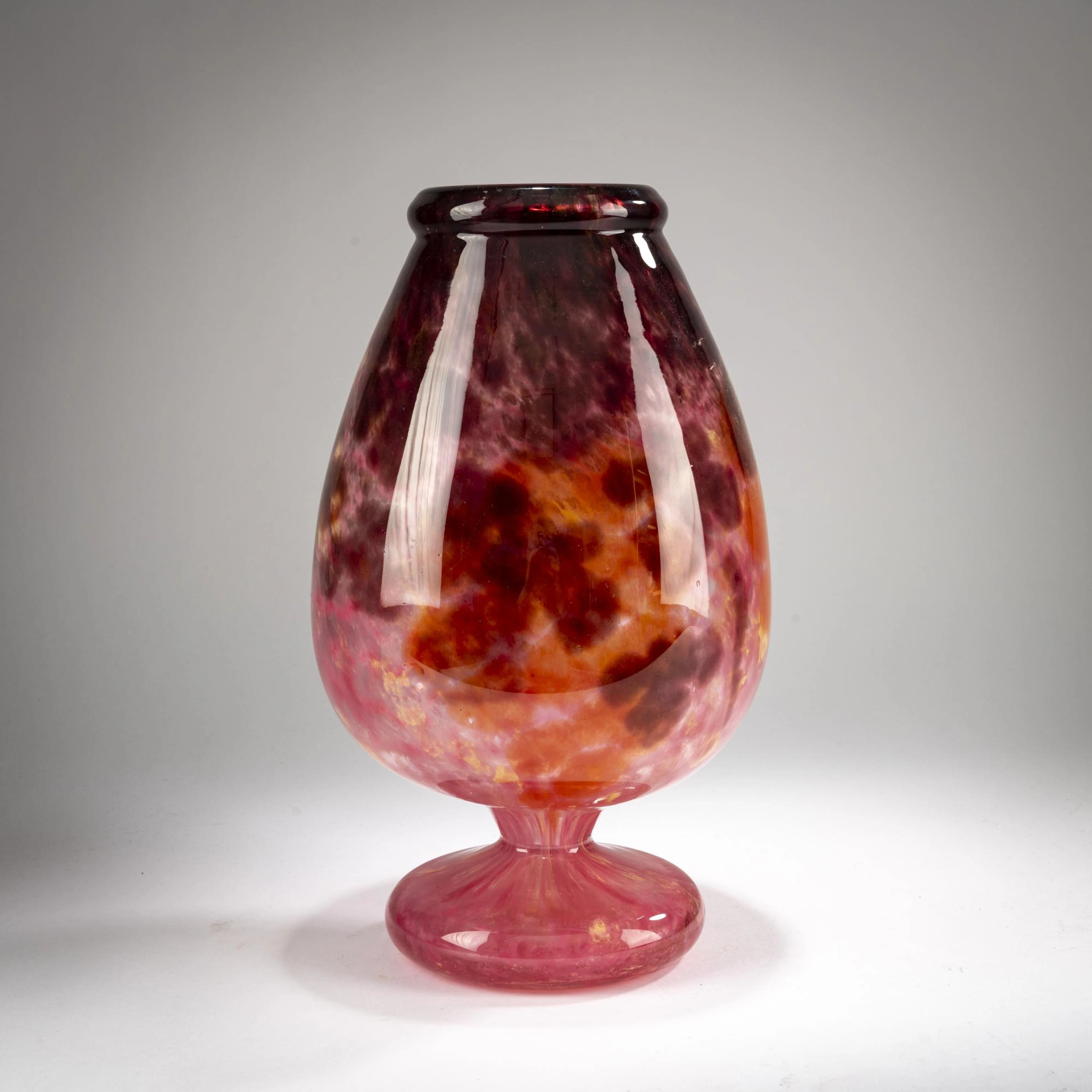 Verreries Schneider, Epinay-sur-Seine Große Pokalvase 'Jades', um 1924-33