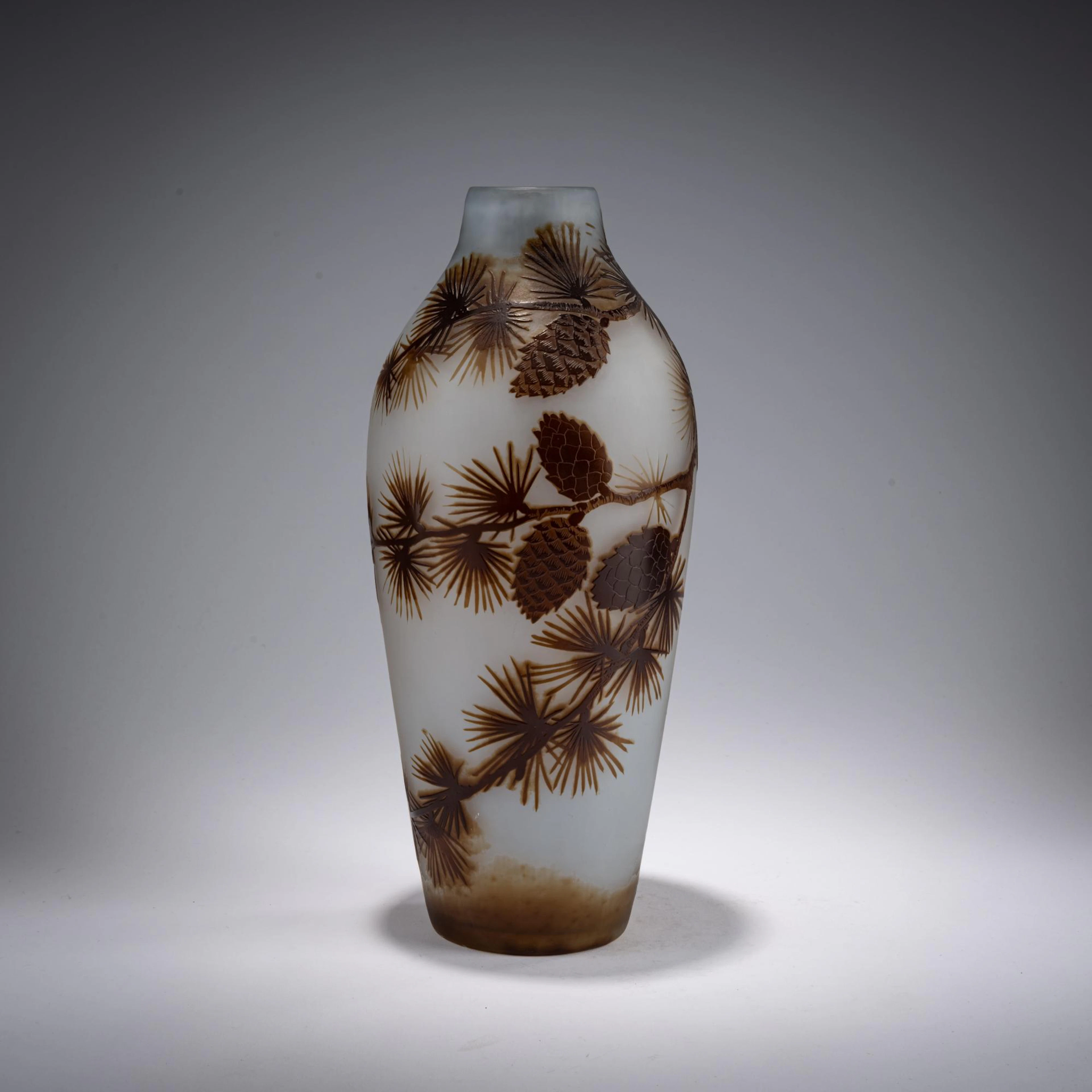Etablissements Gallé, Nancy Vase 'Pins', 1905-08