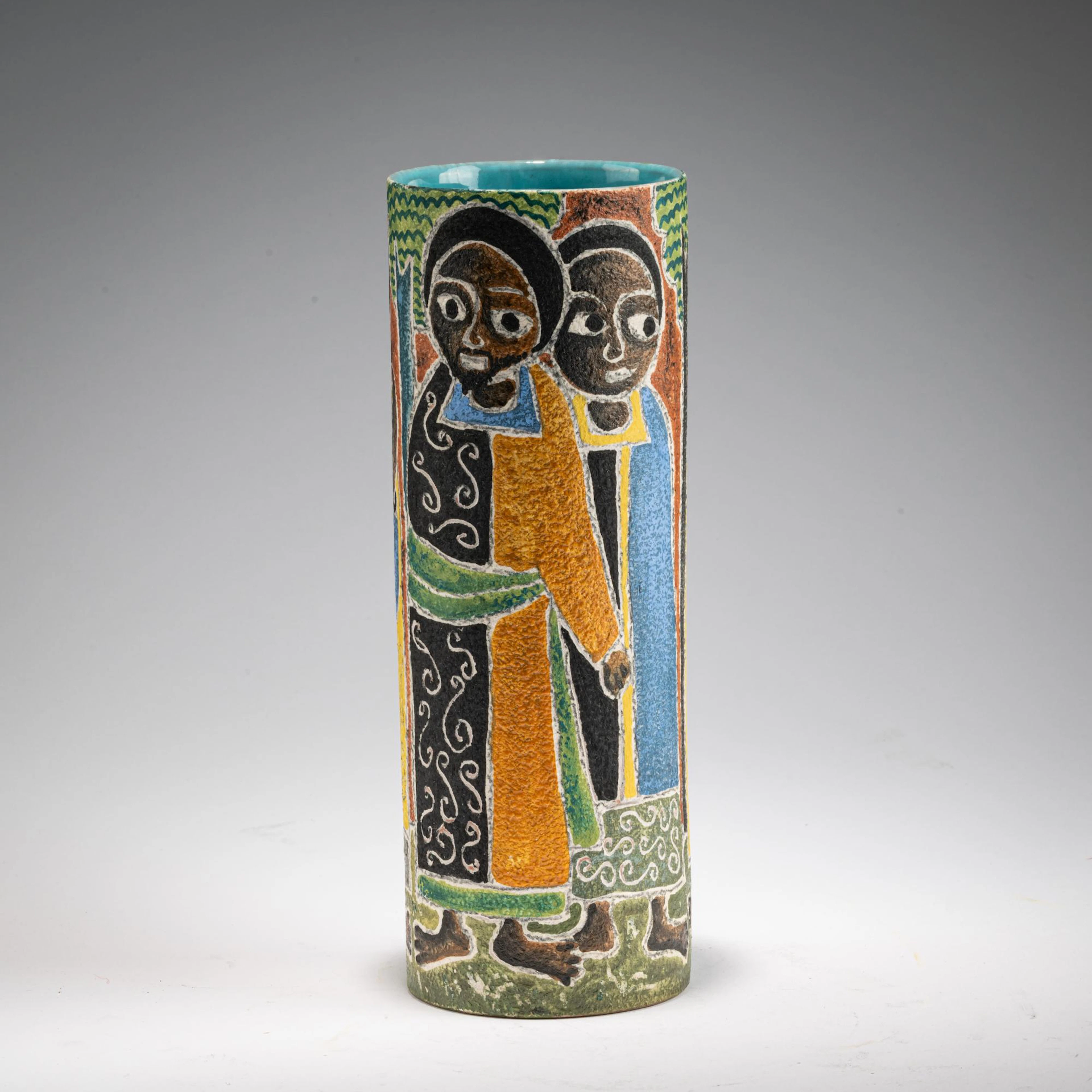Marcello Fantoni Vase 'Figuren', 1960er Jahre (Entwurf)