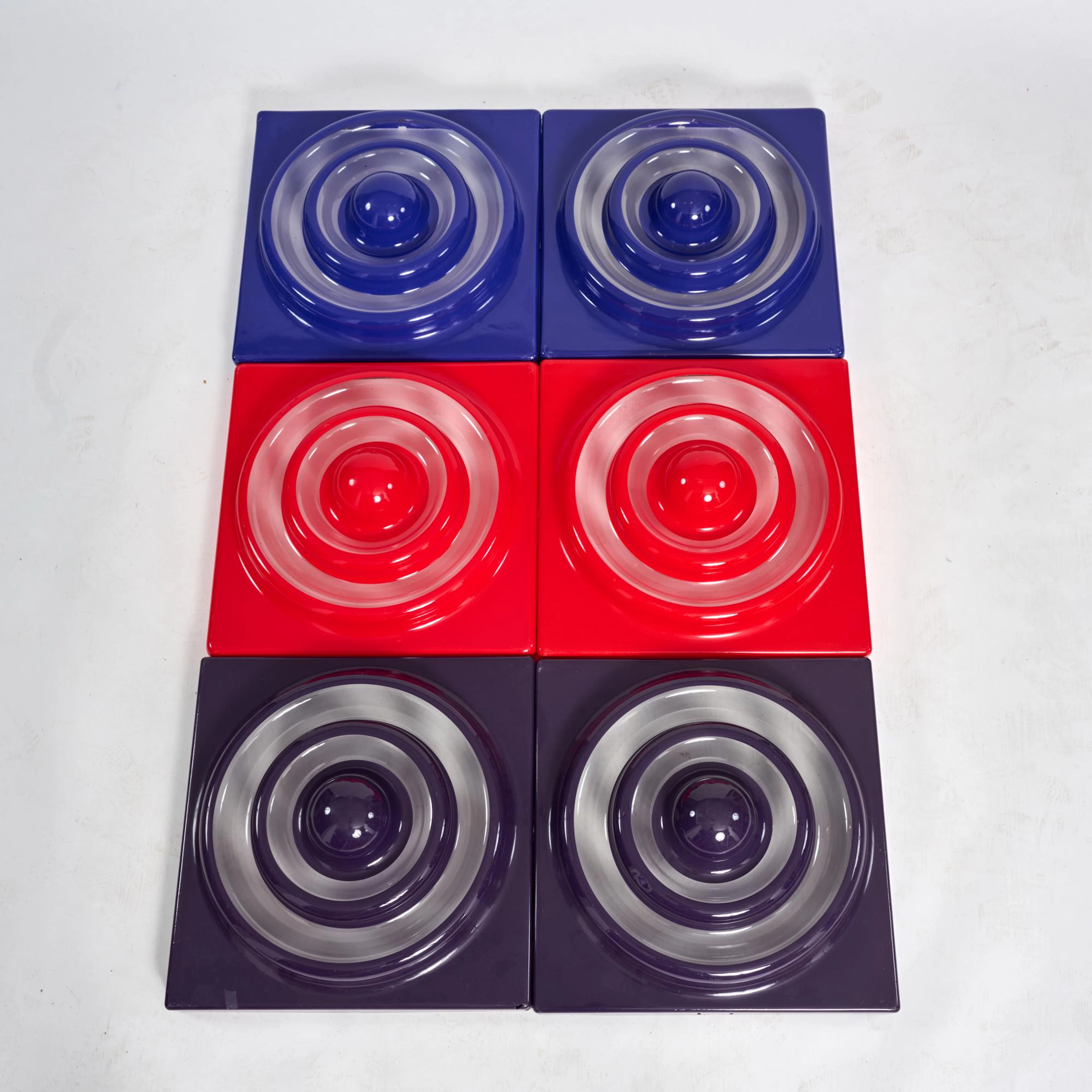 Verner Panton Sechs Wand-/ Deckenelemente 'Ring-Leuchte', 1969/70 (Entwurf)