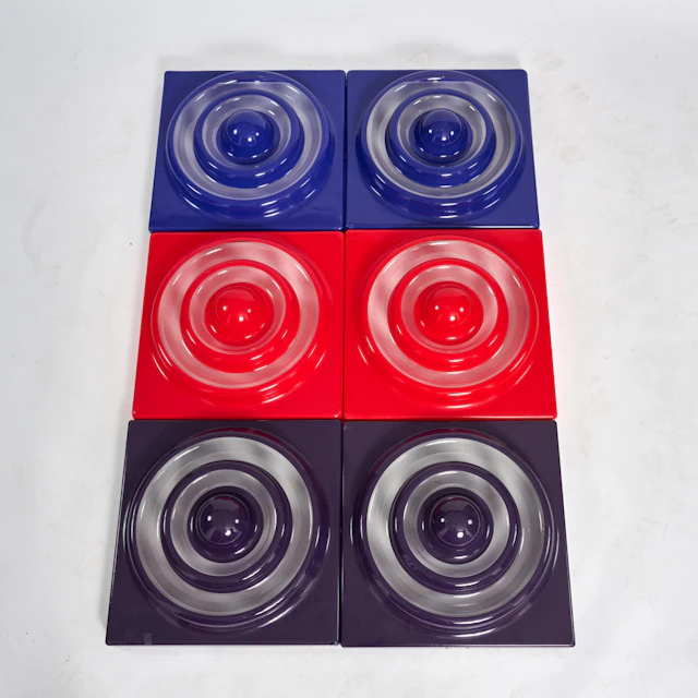 Verner Panton Sechs Wand-/ Deckenelemente 'Ring-Leuchte', 1969/70 (Entwurf)