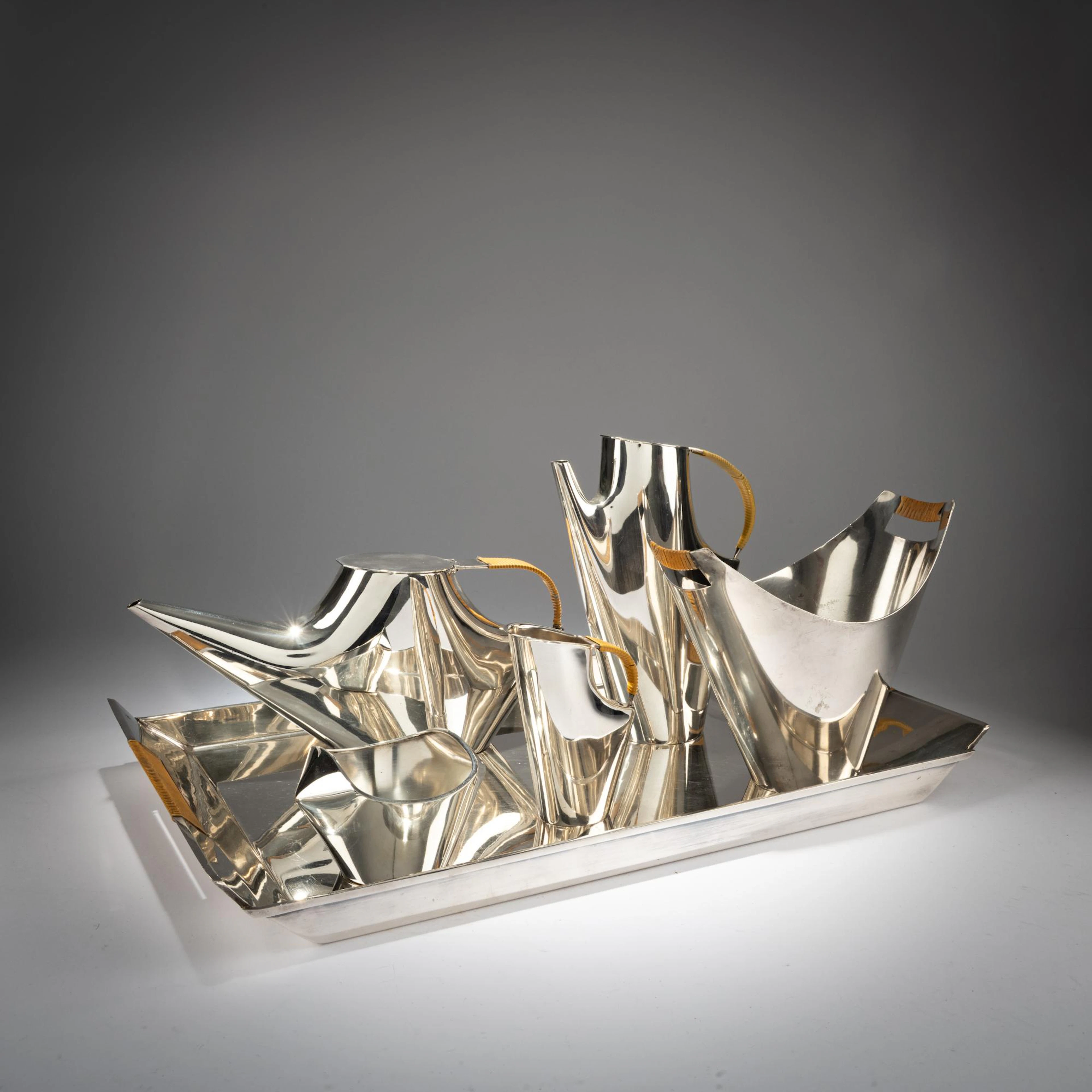 Lino Sabattini Sechsteiliges Kaffee- und Teeservice 'Como', 1957