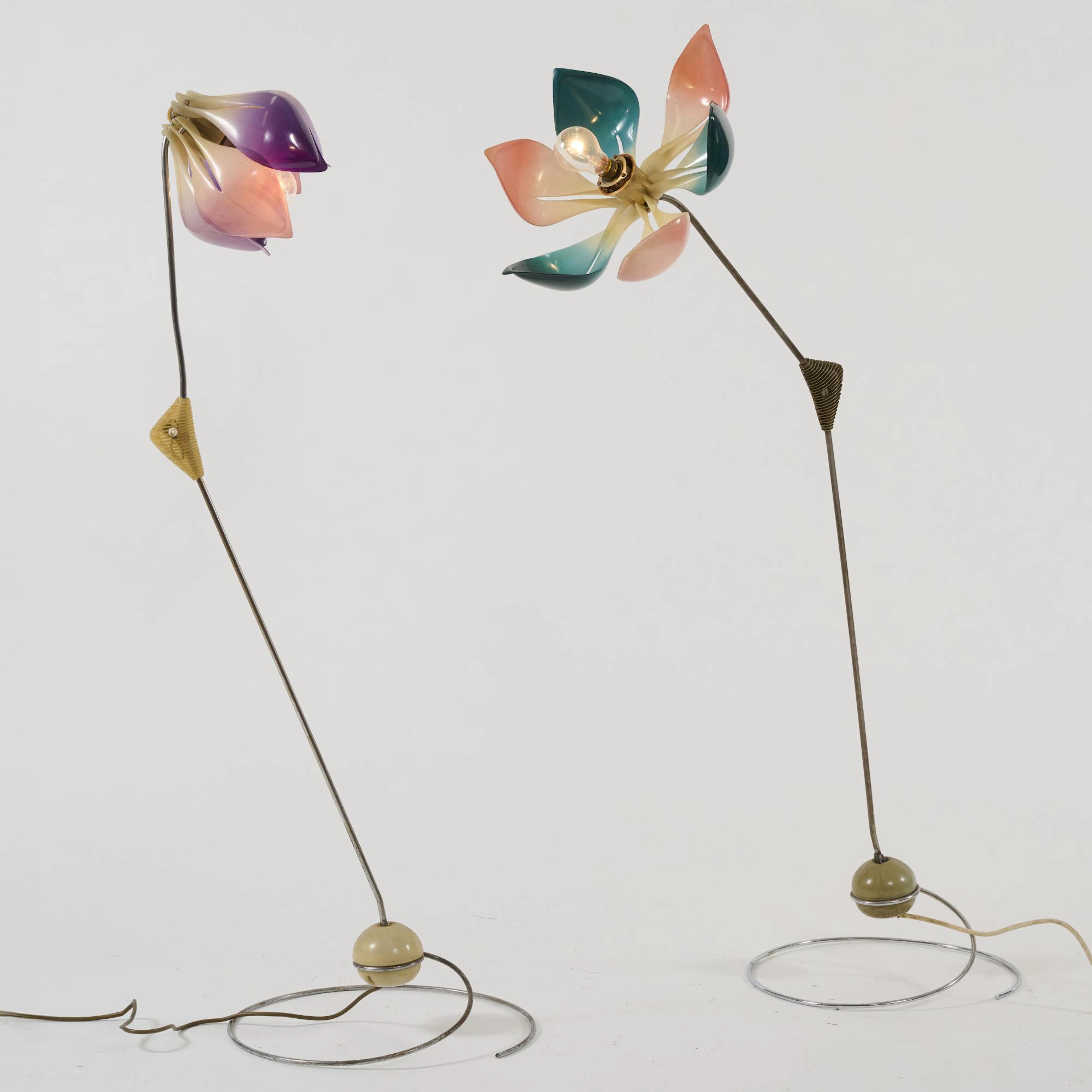 Günter Ssymmank Zwei Bodenleuchten 'Symanka Sy 1', 1959 (Entwurf)