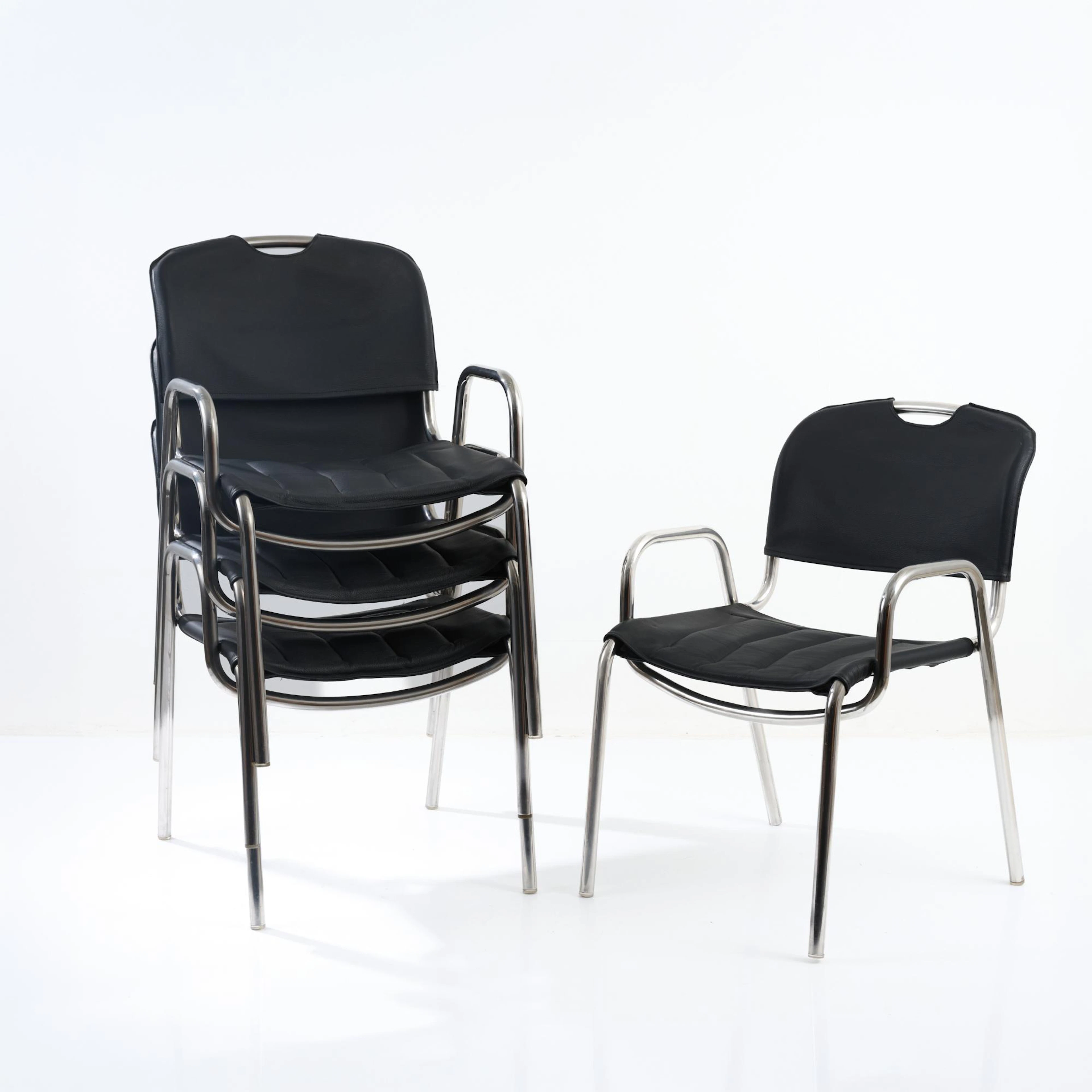 Achille Castiglioni; Marcello Minale Vier Stühle 'Castiglia', 1967 (Entwurf)