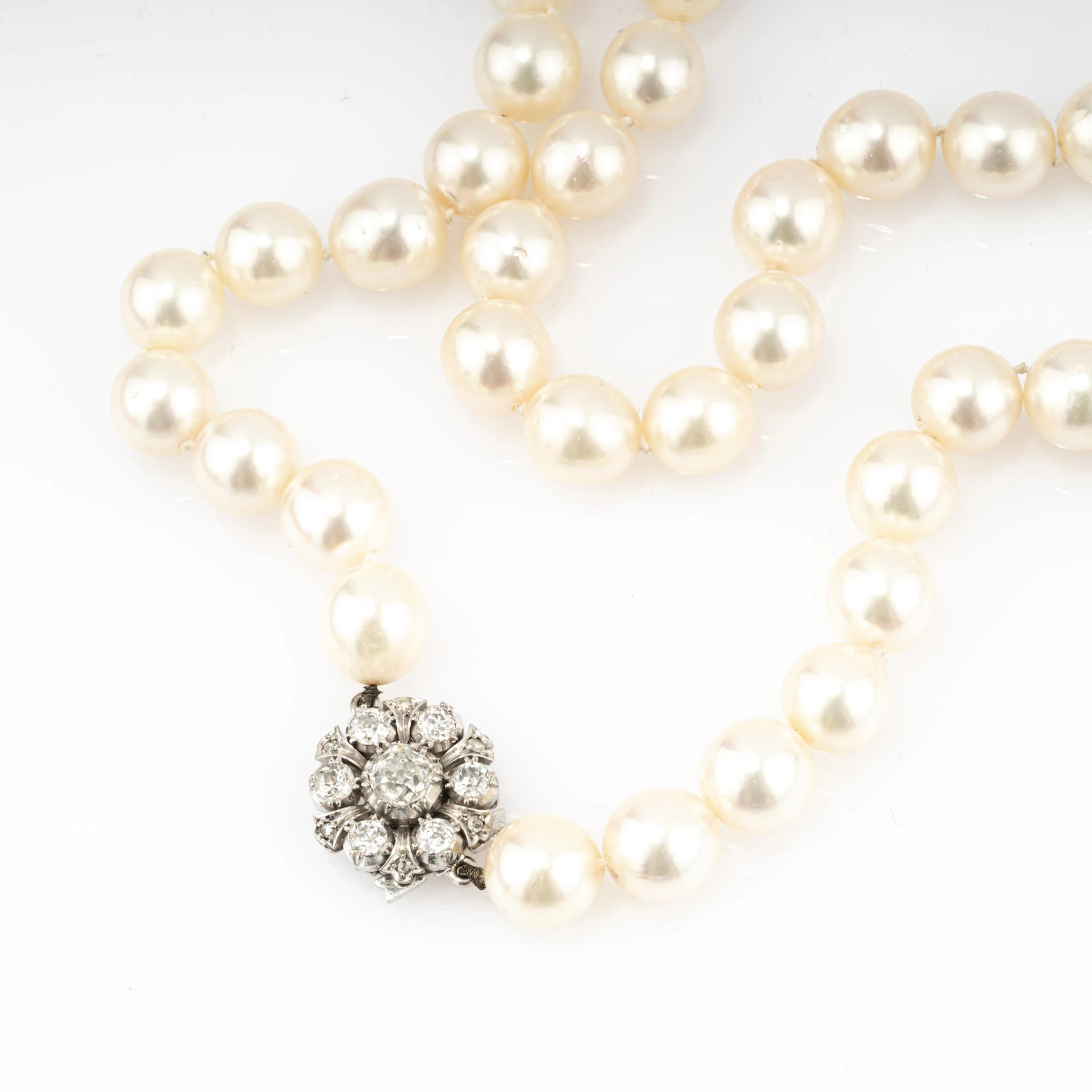 Perlenkette mit Diamantschließe