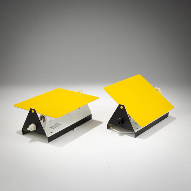 Charlotte Perriand Zwei 'CP-1'-Wandleuchten, 1963 (Entwurf)