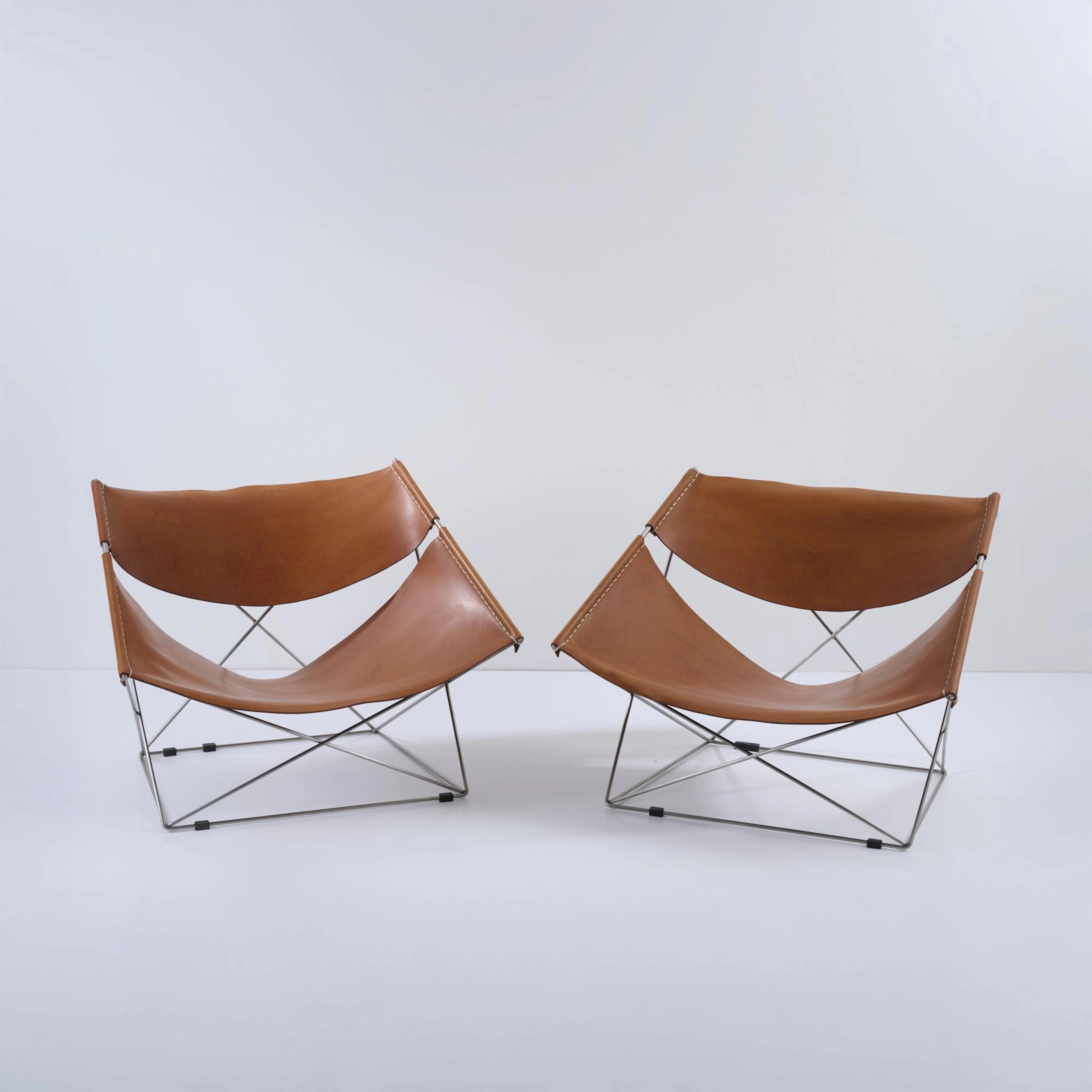 Pierre Paulin Zwei Sessel 'Butterfly 675', 1964