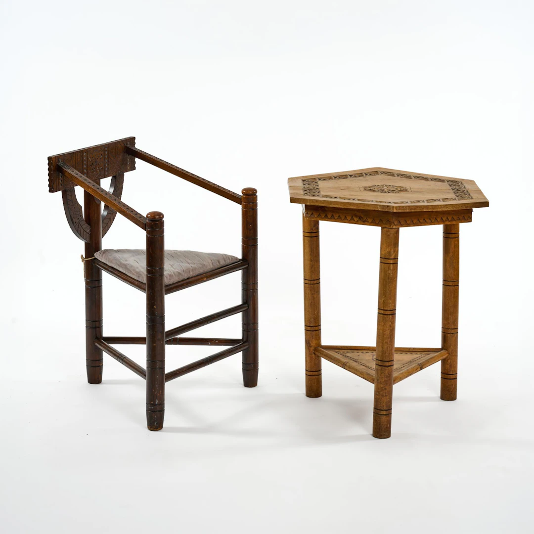Schweden Sessel 'Munk Chair' mit Tisch 'Munk table', 1930/40er Jahre (Entwurf)