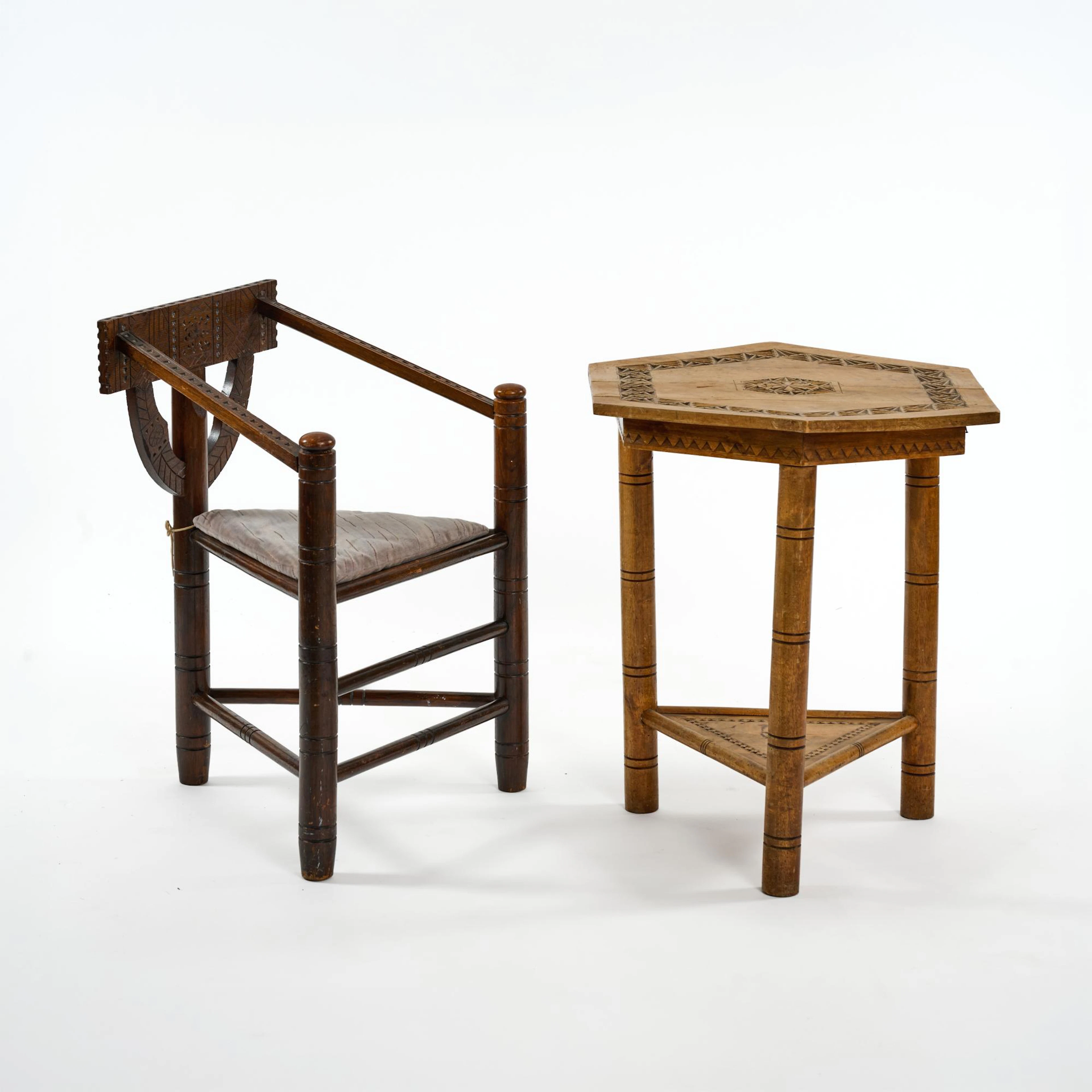Schweden Sessel 'Munk Chair' mit Tisch 'Munk table', 1930/40er Jahre (Entwurf)