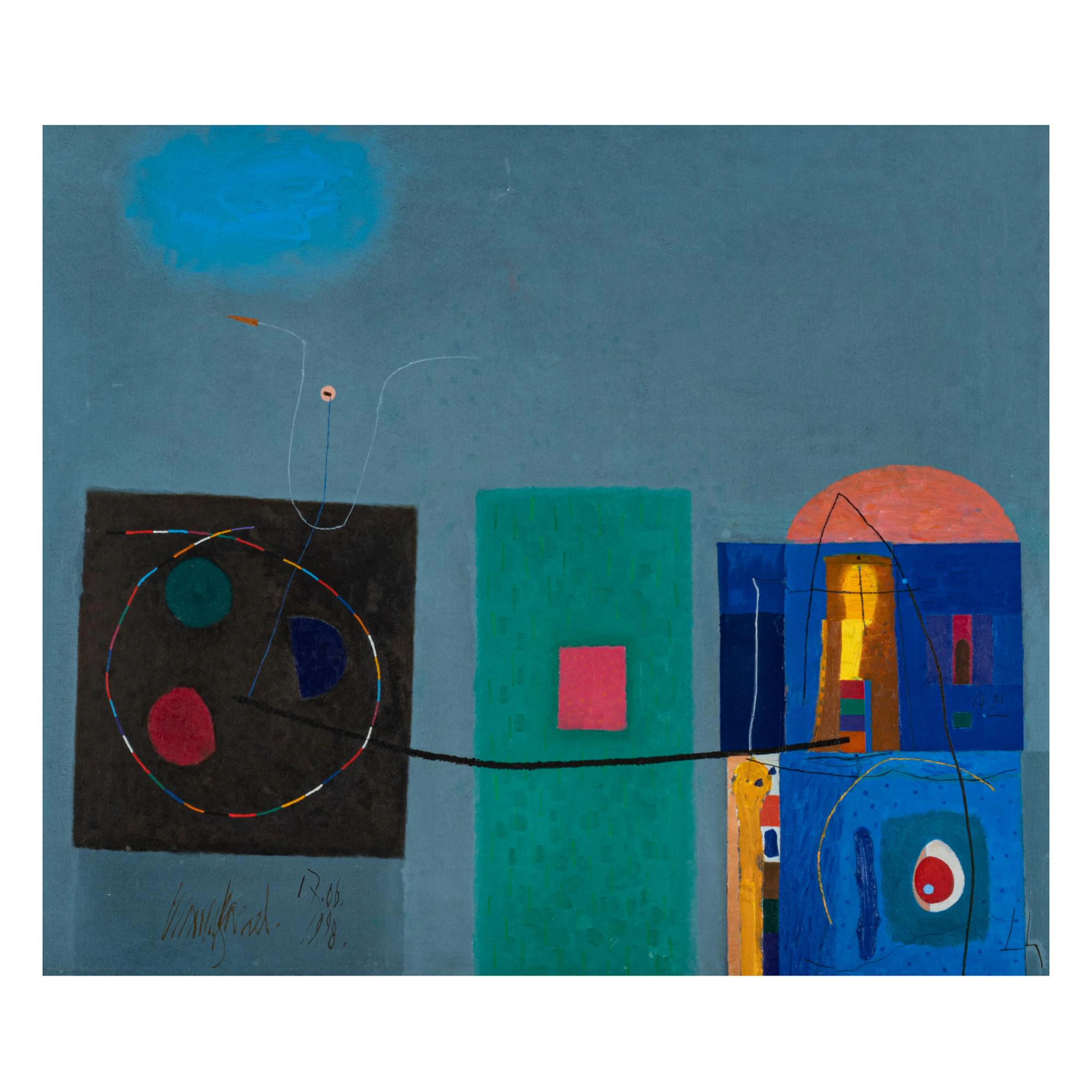 Stoyan Tsanev (1946 Burgas - 2019 ebenda) Abstrakte Komposition, 1998
