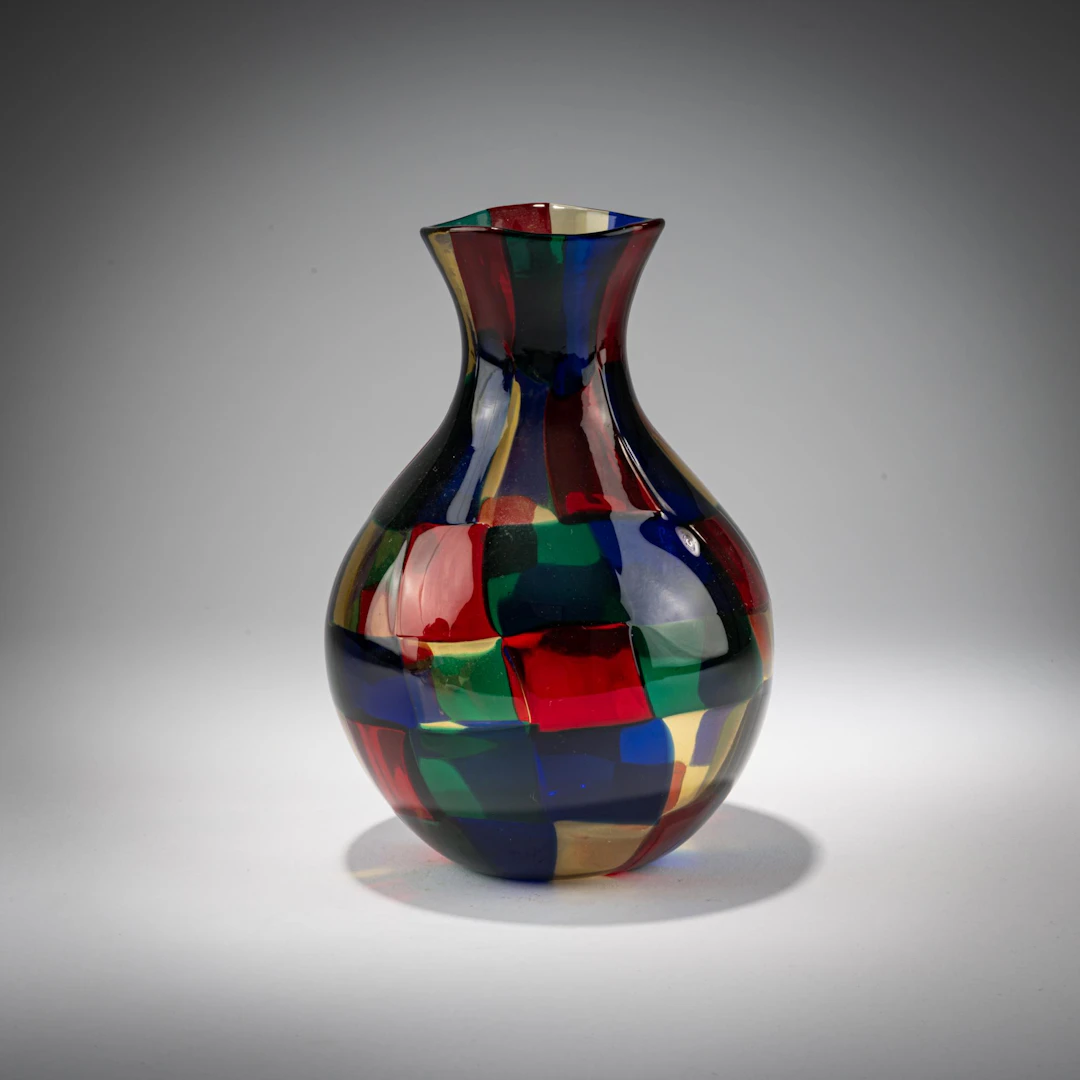 Fulvio Bianconi Vase 'Pezzato', um 1951