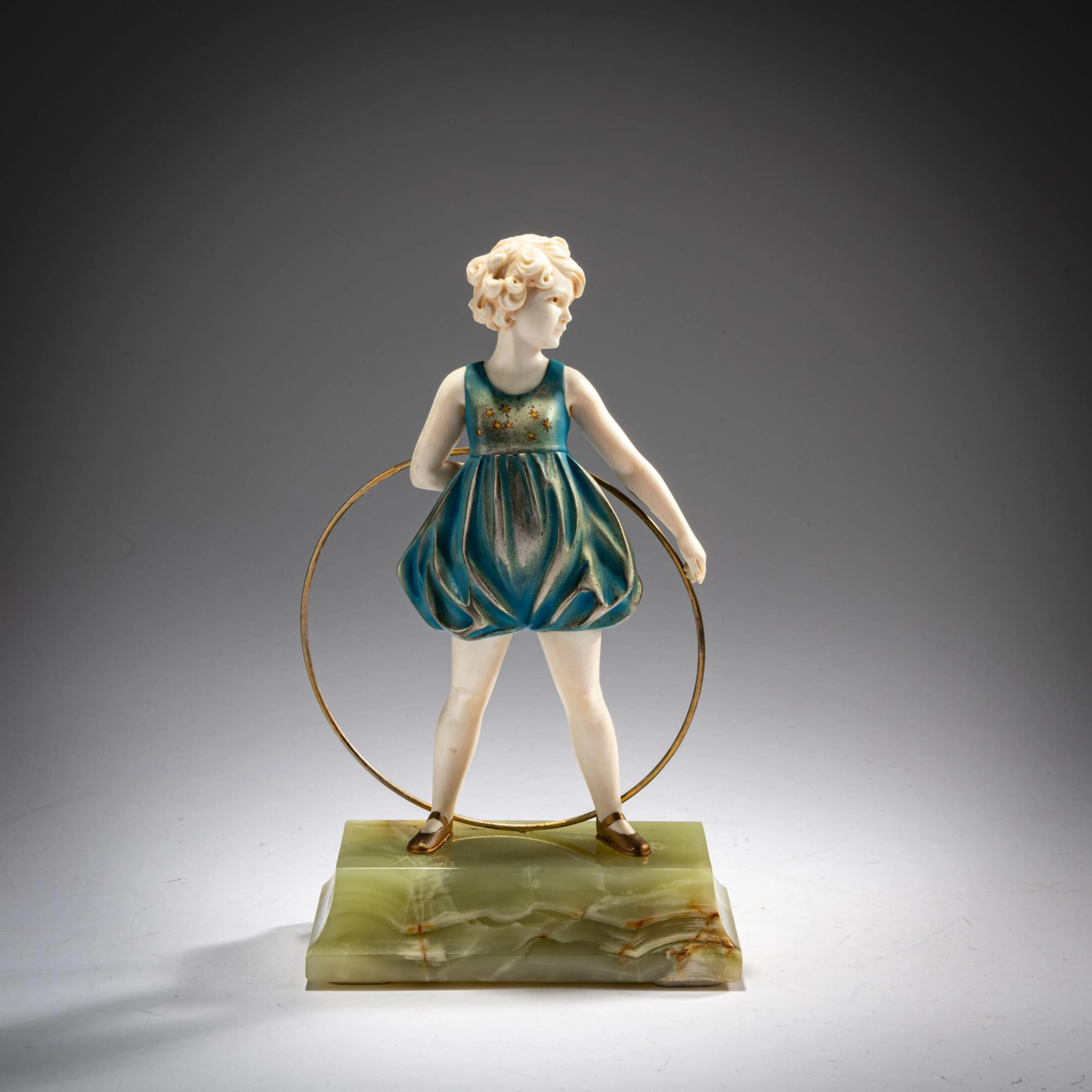 Ferdinand Preiss Chryselephantin-Figur 'Hoop Girl', um 1930