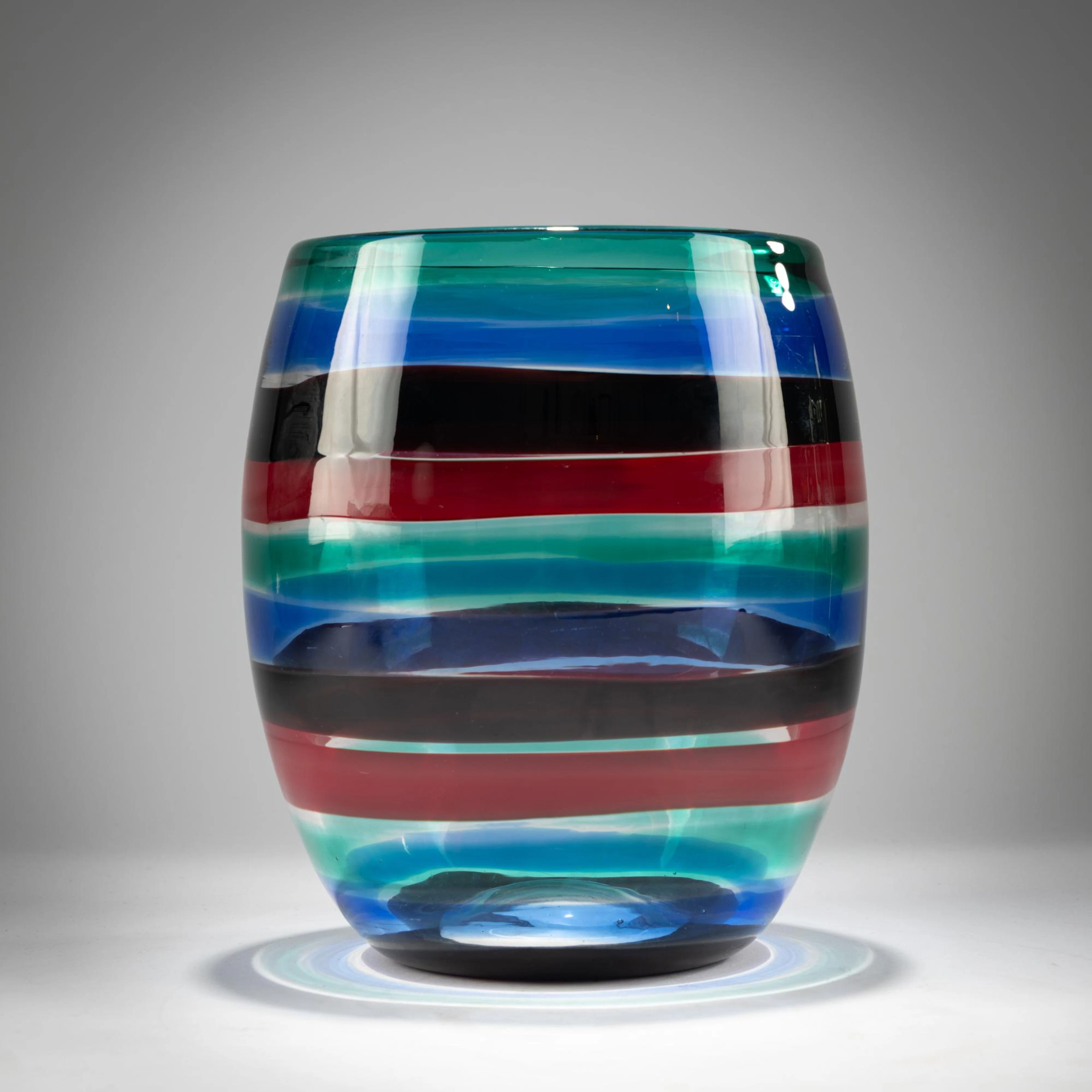 Fulvio Bianconi Vase 'A fasce di colore', 1953