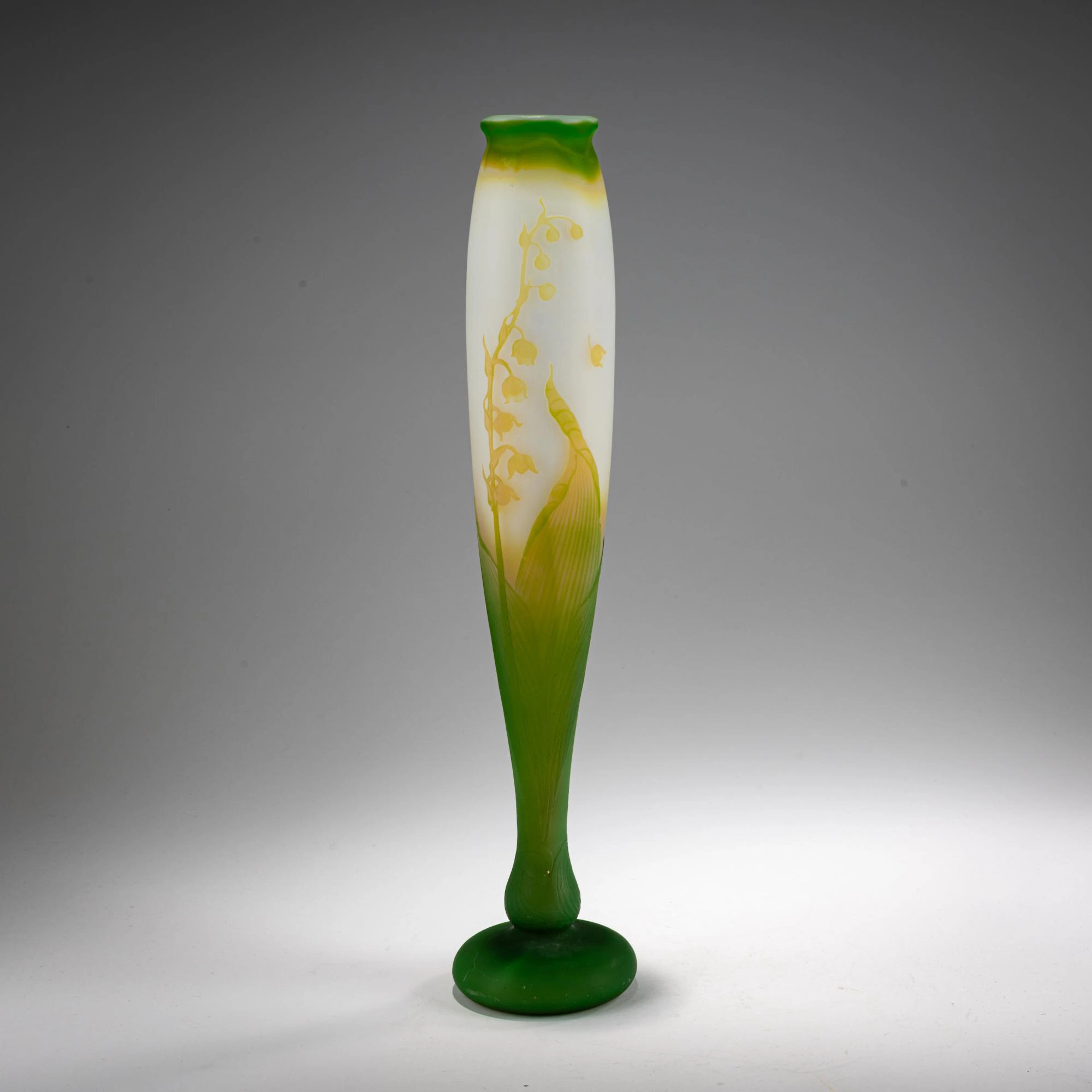 Daum Frères, Nancy Vase 'Muguets', um 1900