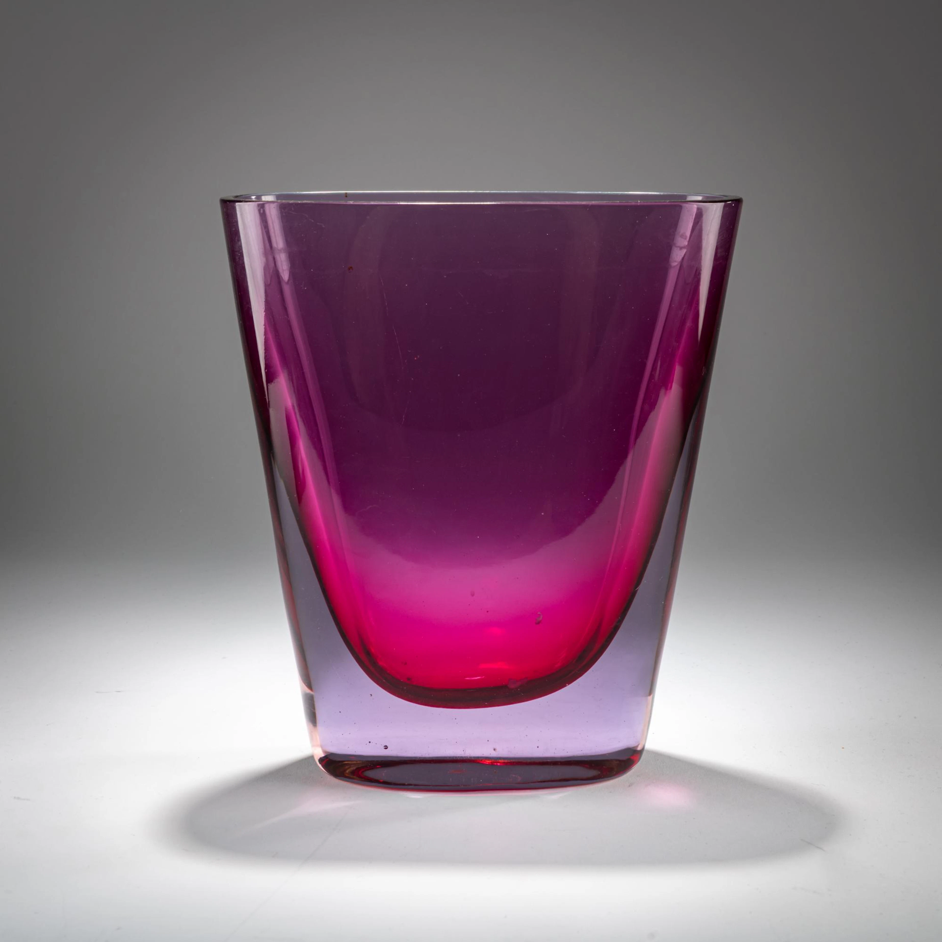 Flavio Poli Vase 'Sommerso rubino', 1958