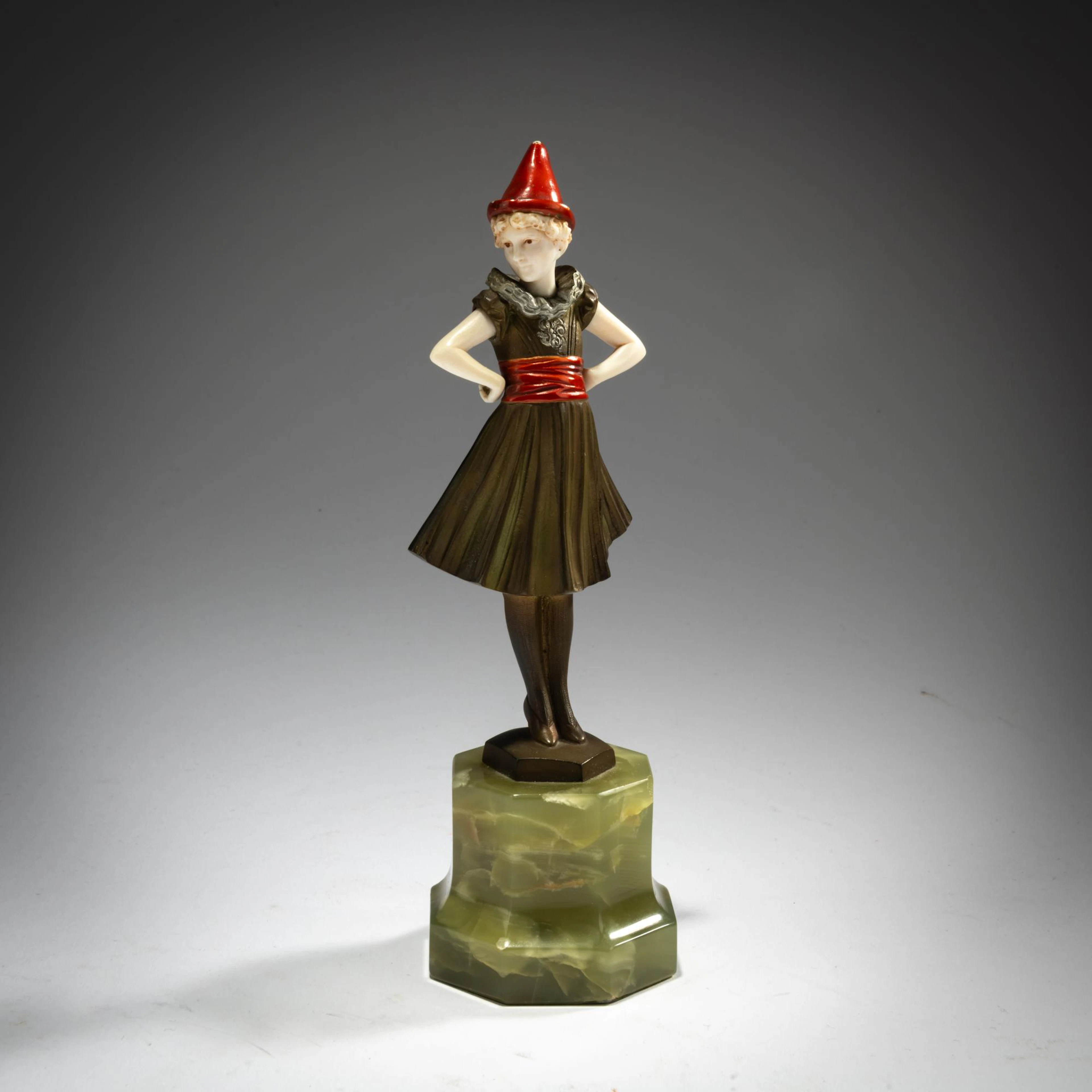 Ferdinand Preiss Chryselephantin-Figur 'Pierrette', um 1925