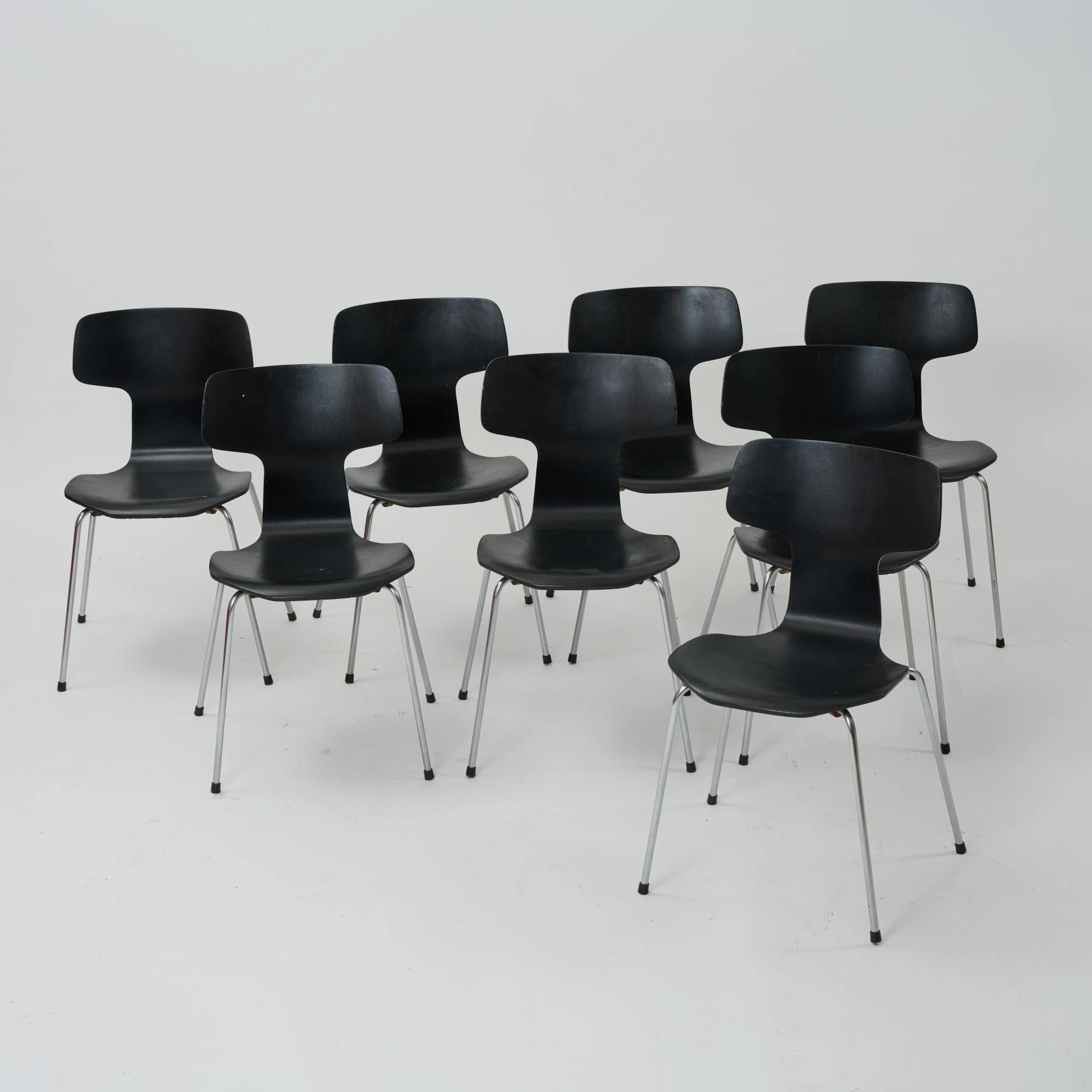 Arne Jacobsen Acht Stühle '3103', 1955 (Entwurf)