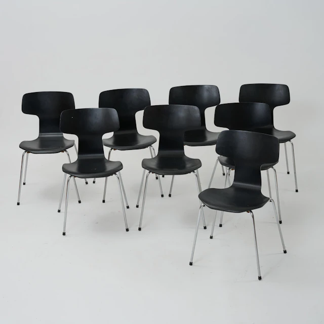 Arne Jacobsen Acht Stühle '3103', 1955 (Entwurf)