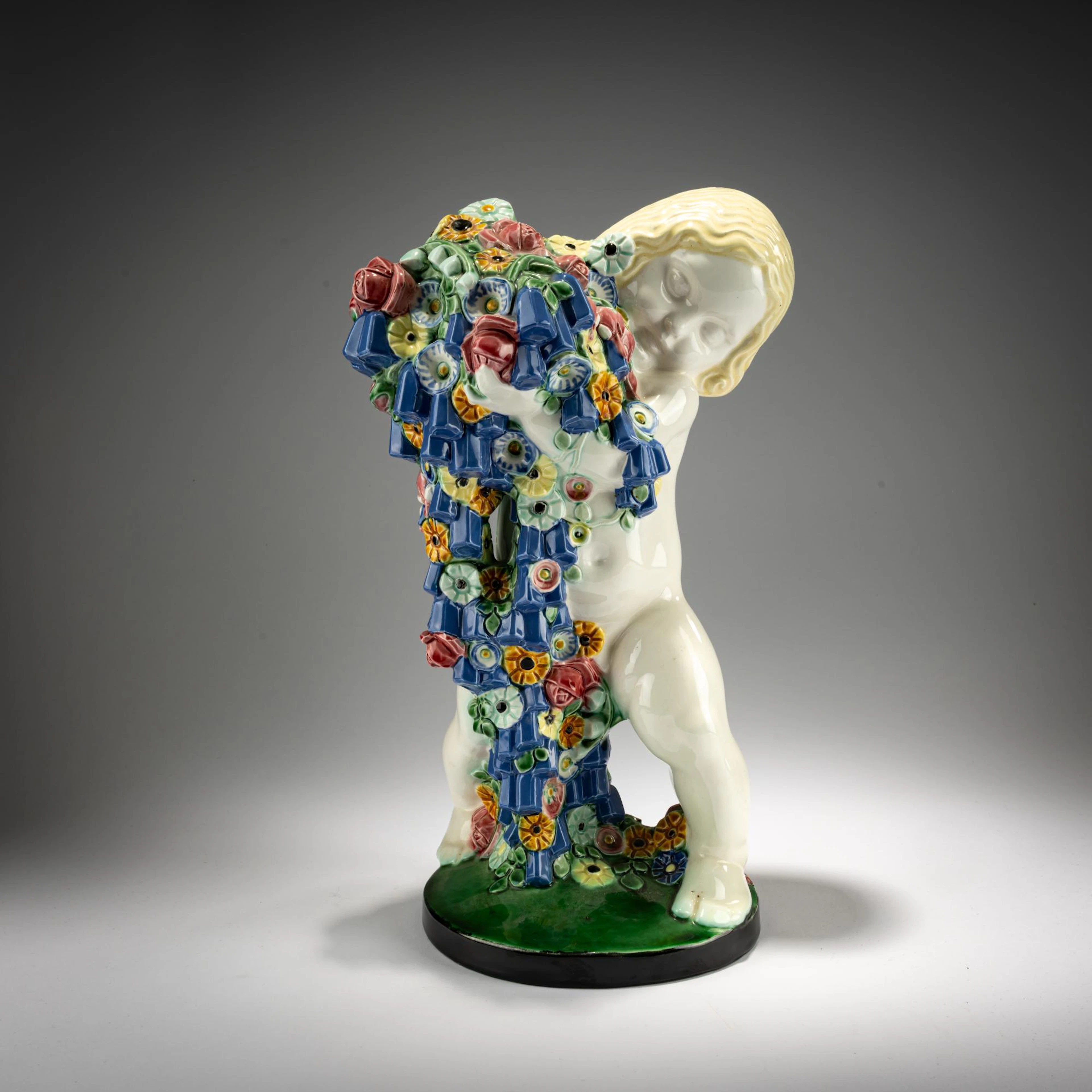 Michael Powolny 'Putto mit Blumen (Frühling)', um 1907