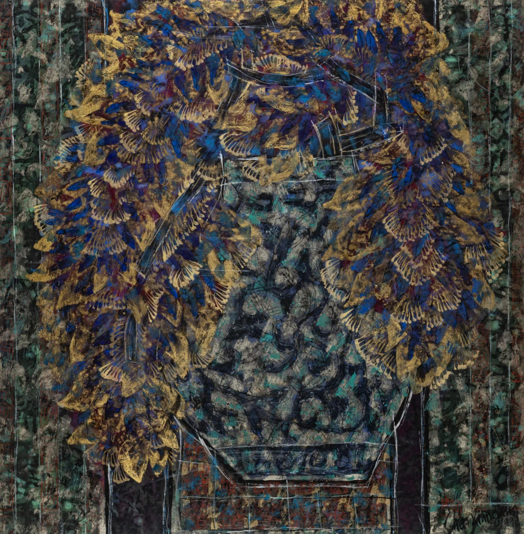 Chen Xiangxun (1956 Hangzhou - lebt und arbeitet ebenda) Vase mit Blumen, 1992