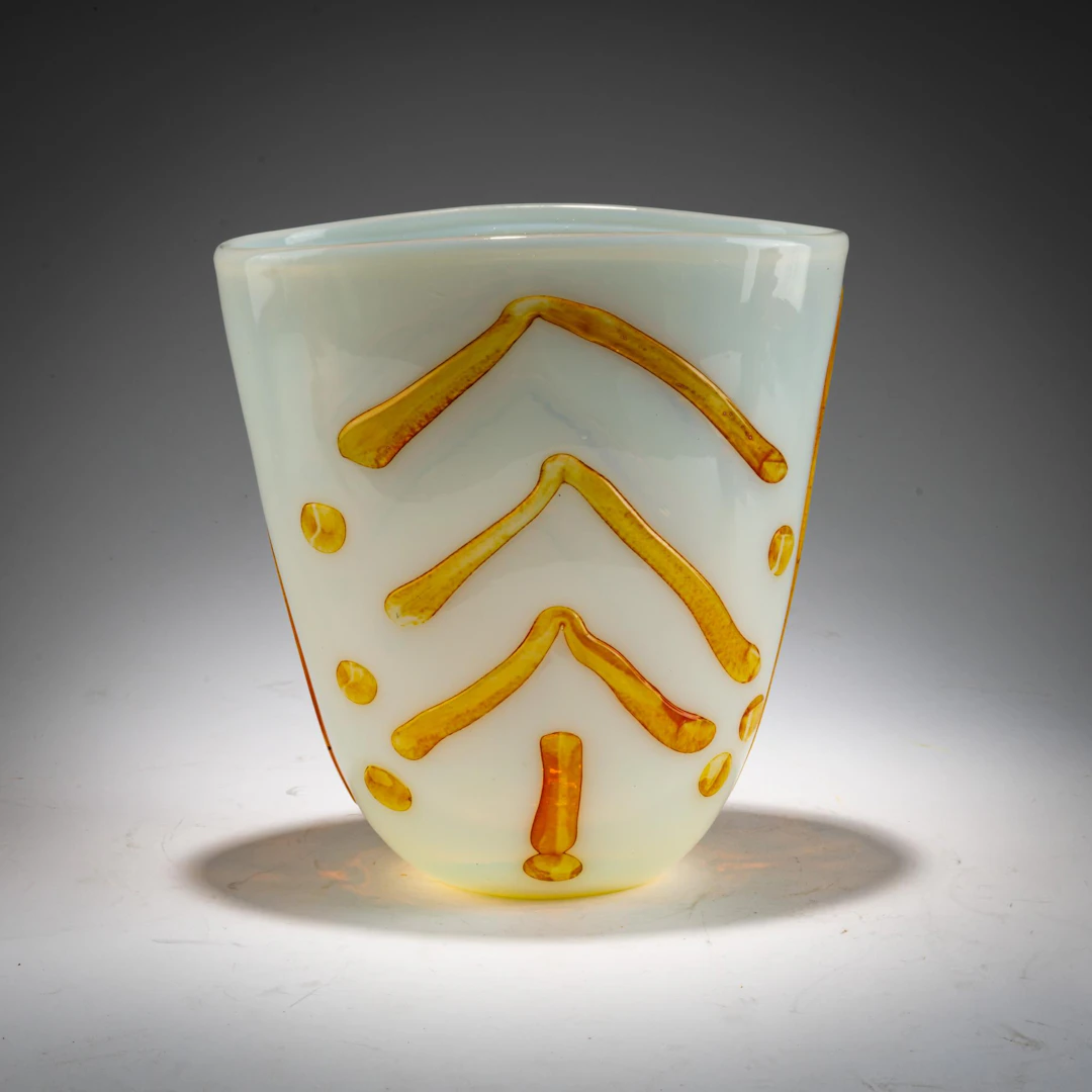Ercole Barovier Vase 'Decoro argento', 1966
