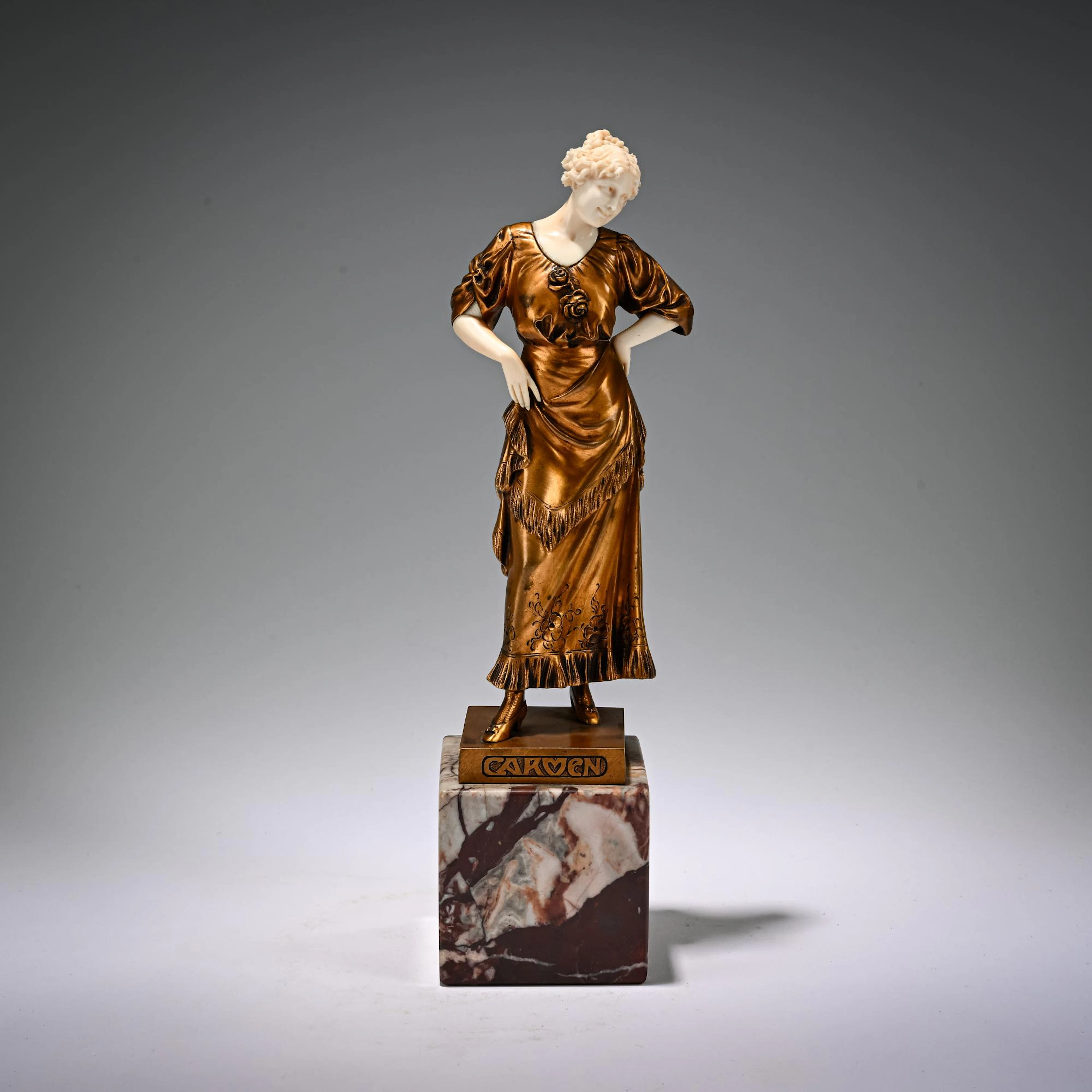Ferdinand Preiss Chryselephantin-Figur 'Carmen', vor 1914