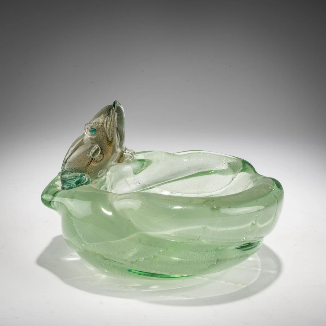 Luigi Scarpa Groce Schale mit Frosch, um 1942