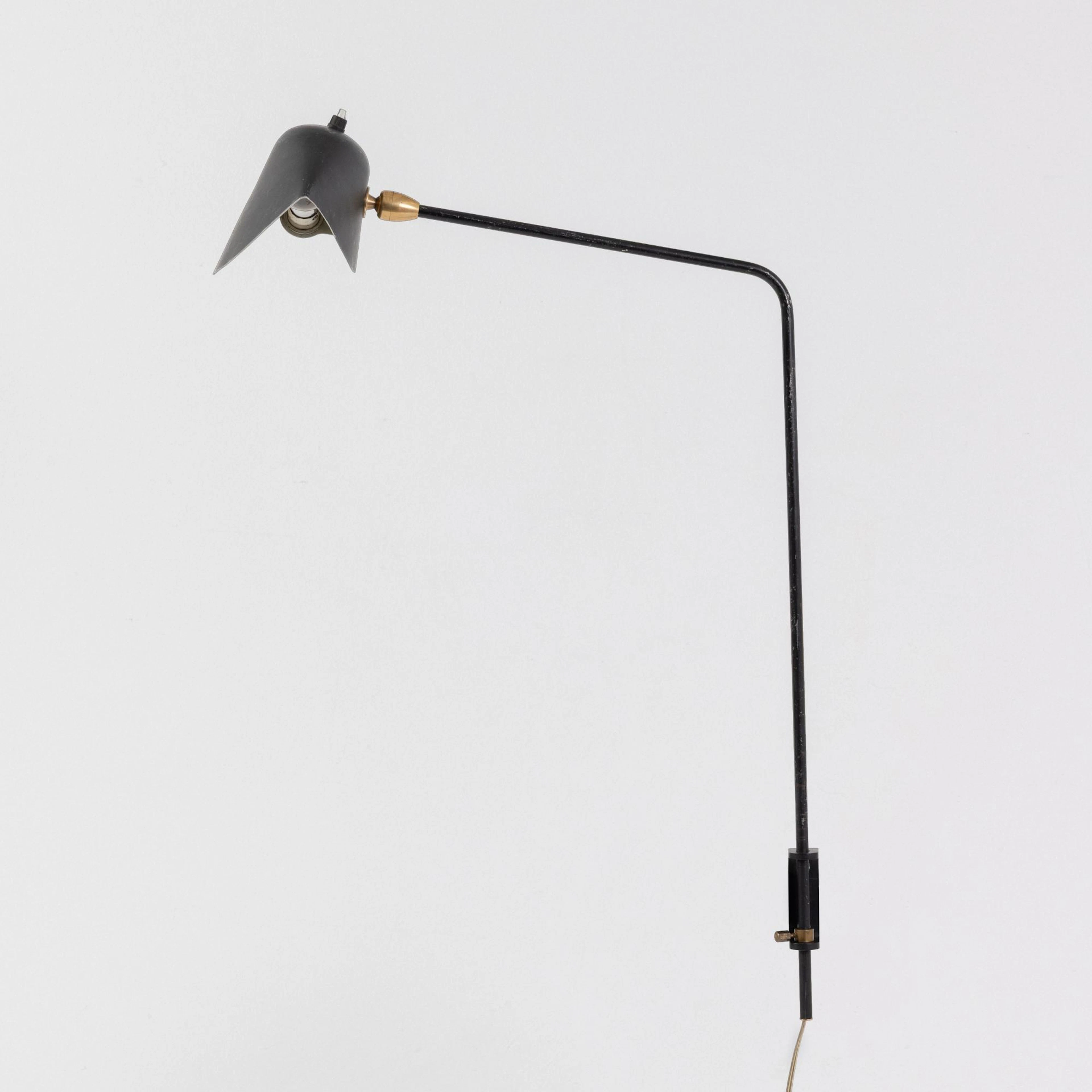Serge Mouille Wandleuchte 'Applique murale à un bras pivotant', 1953 (Entwurf)