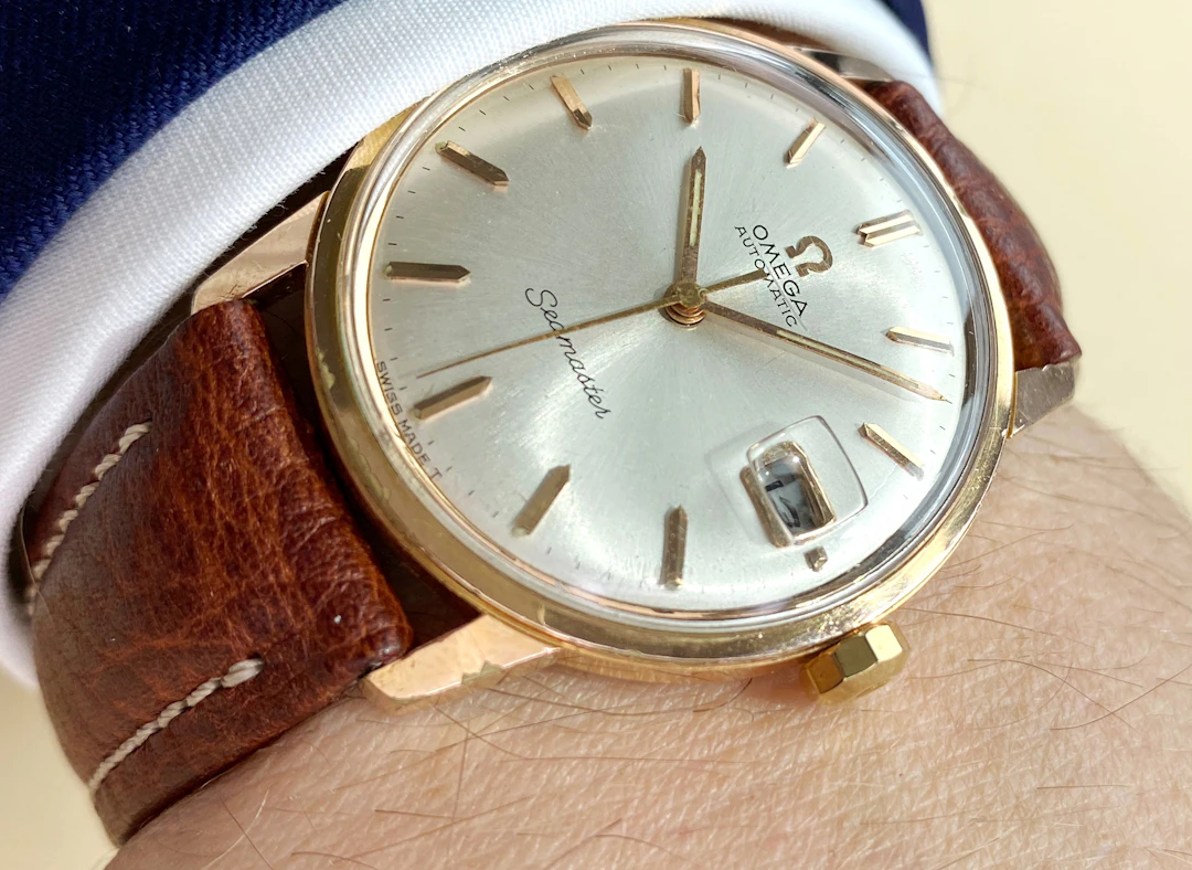 Serviced Omega Seamaster Vintage Automatic Automatik Rose Plated 166002