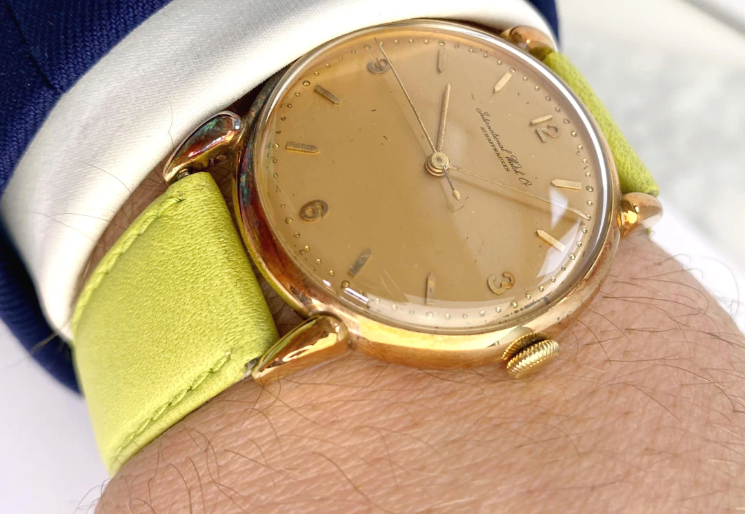 Serviced IWC Handwinding Vintage Rosegold Pink Gold 35mm