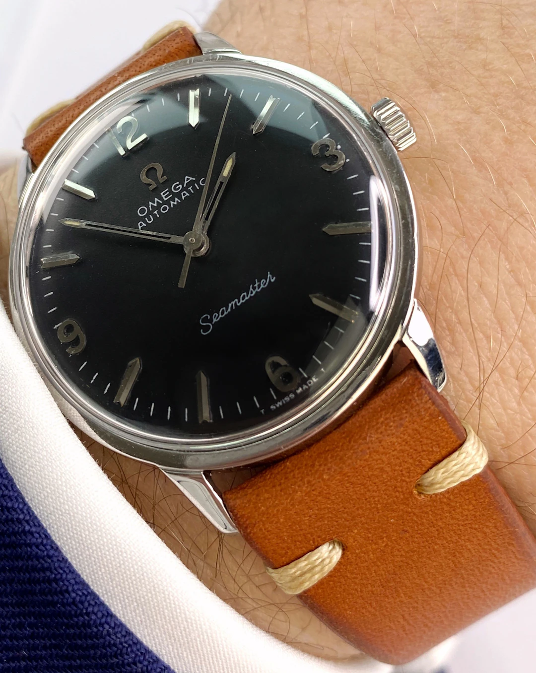 Serviced Omega Seamaster Vintage Automatic Automatik ref 165001 Black