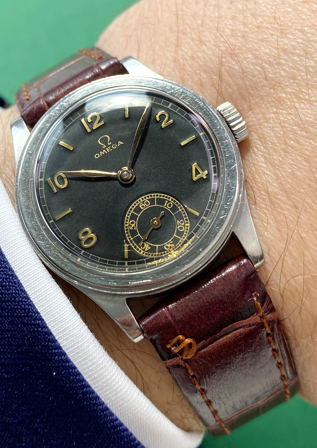 Serviced Omega Vintage 30mm Calatrava Stepped Case Restored Dial