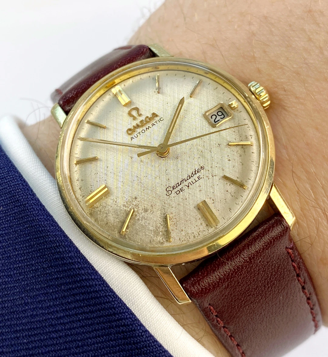 Serviced Omega Seamaster De Ville Vintage Automatic Automatik Linen Dial Date