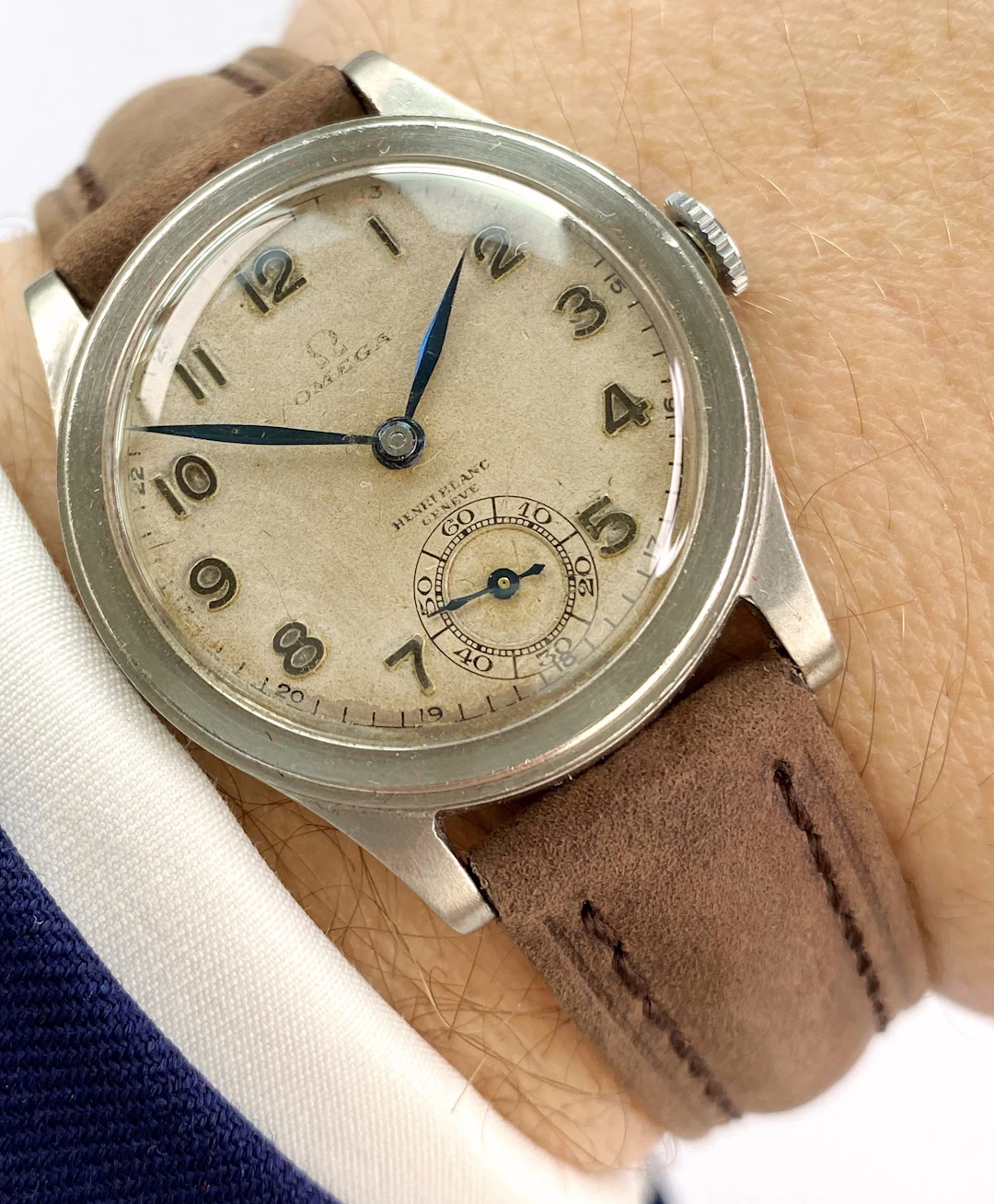 Serviced Omega Vintage Lady Damen 30mm Rare Double Signed Dial Calatrava Case