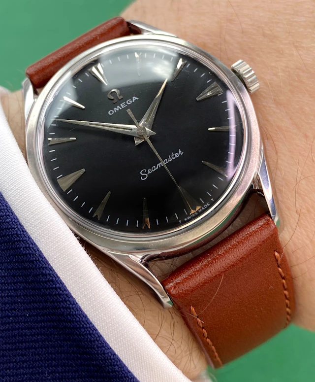 Serviced Omega Seamaster Vintage 35mm Black Restored Dial 2892