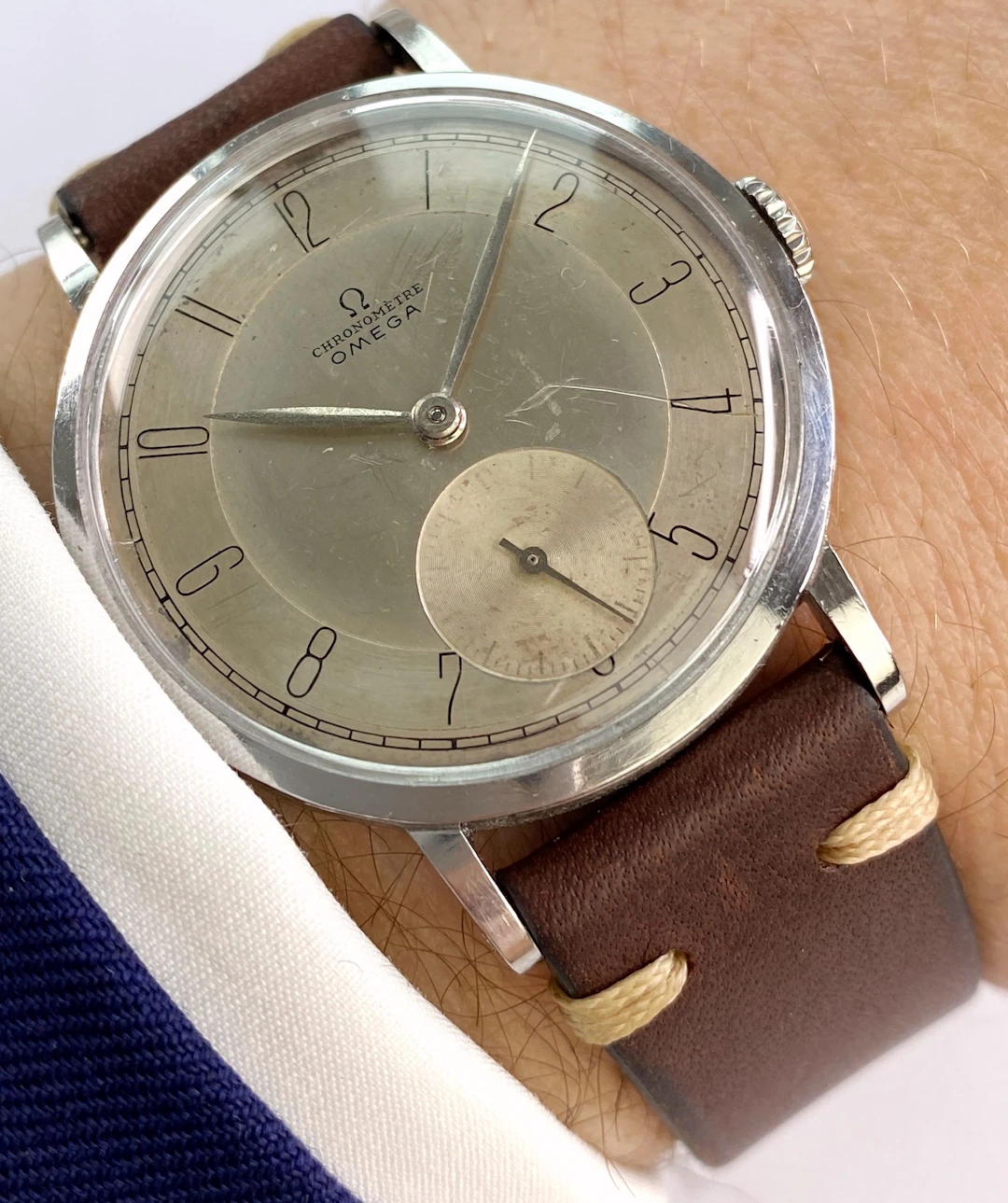 Omega Vintage 30T2 RG Art Deco Chronometer Chronometre 35.5mm Steel Serviced