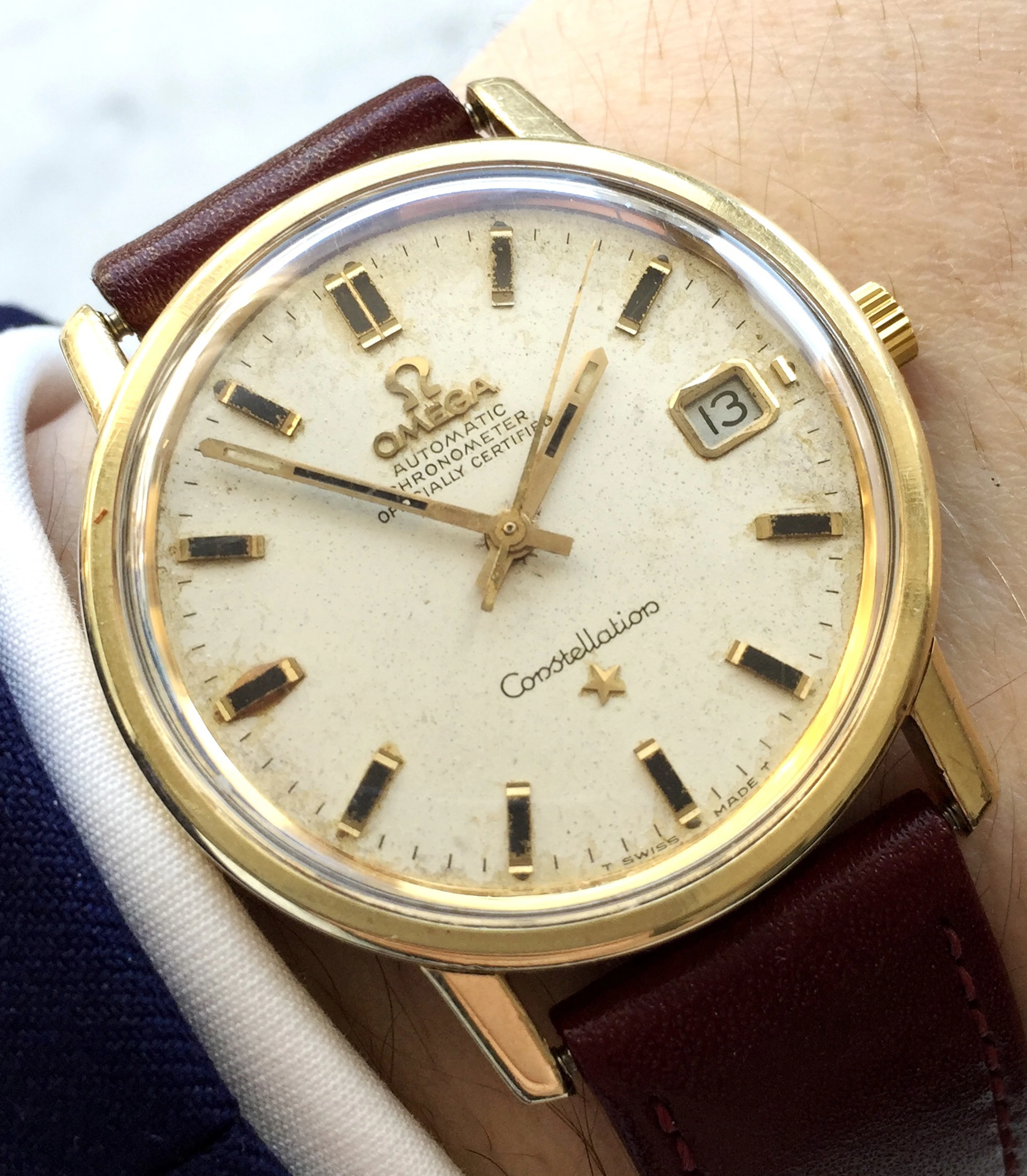 Great Vintage Omega Constellation Gold Plated 168018