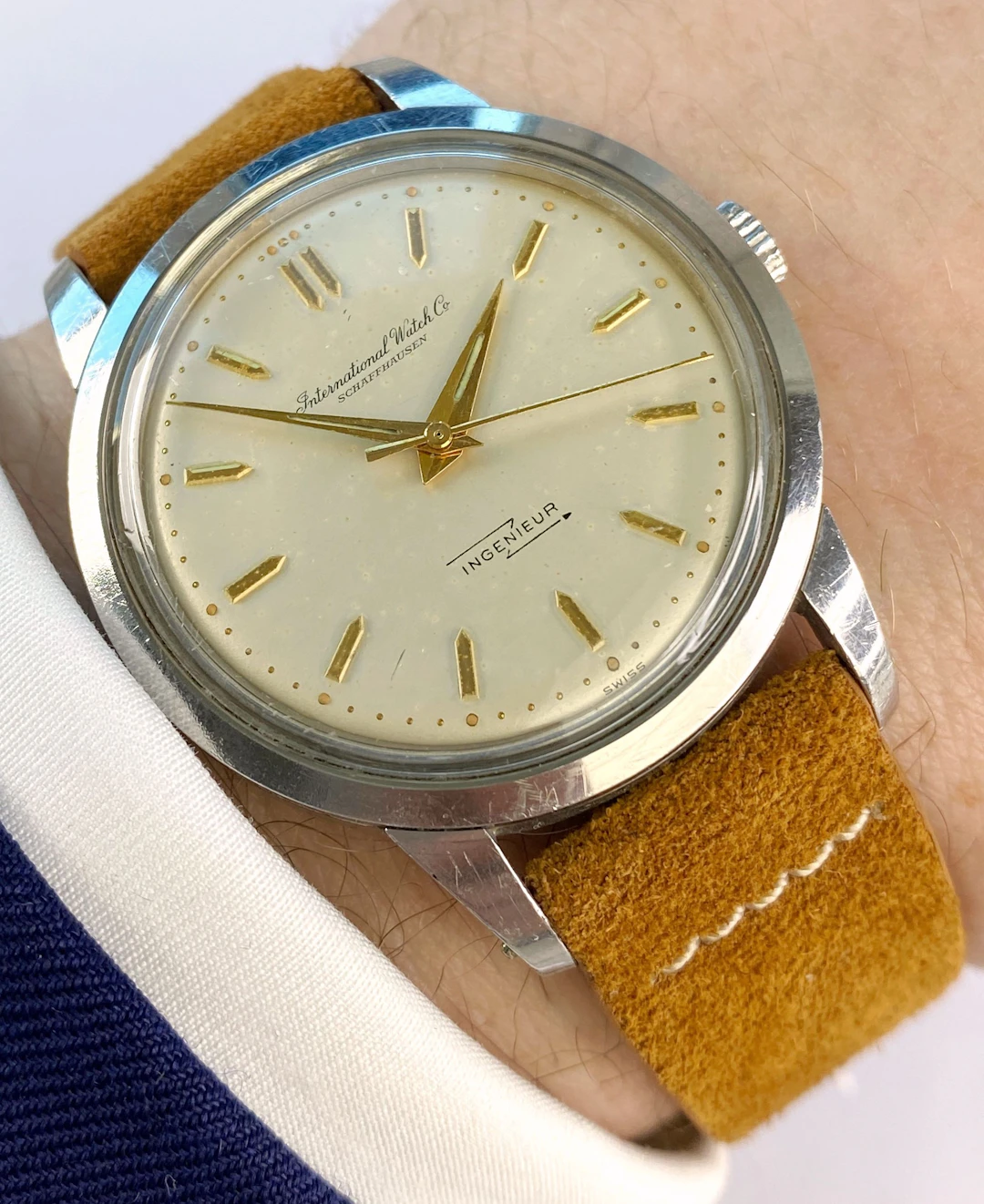 Vintage IWC Ingenieur Automatic Automatik Cal 853 ref 666 CREAM DIAL